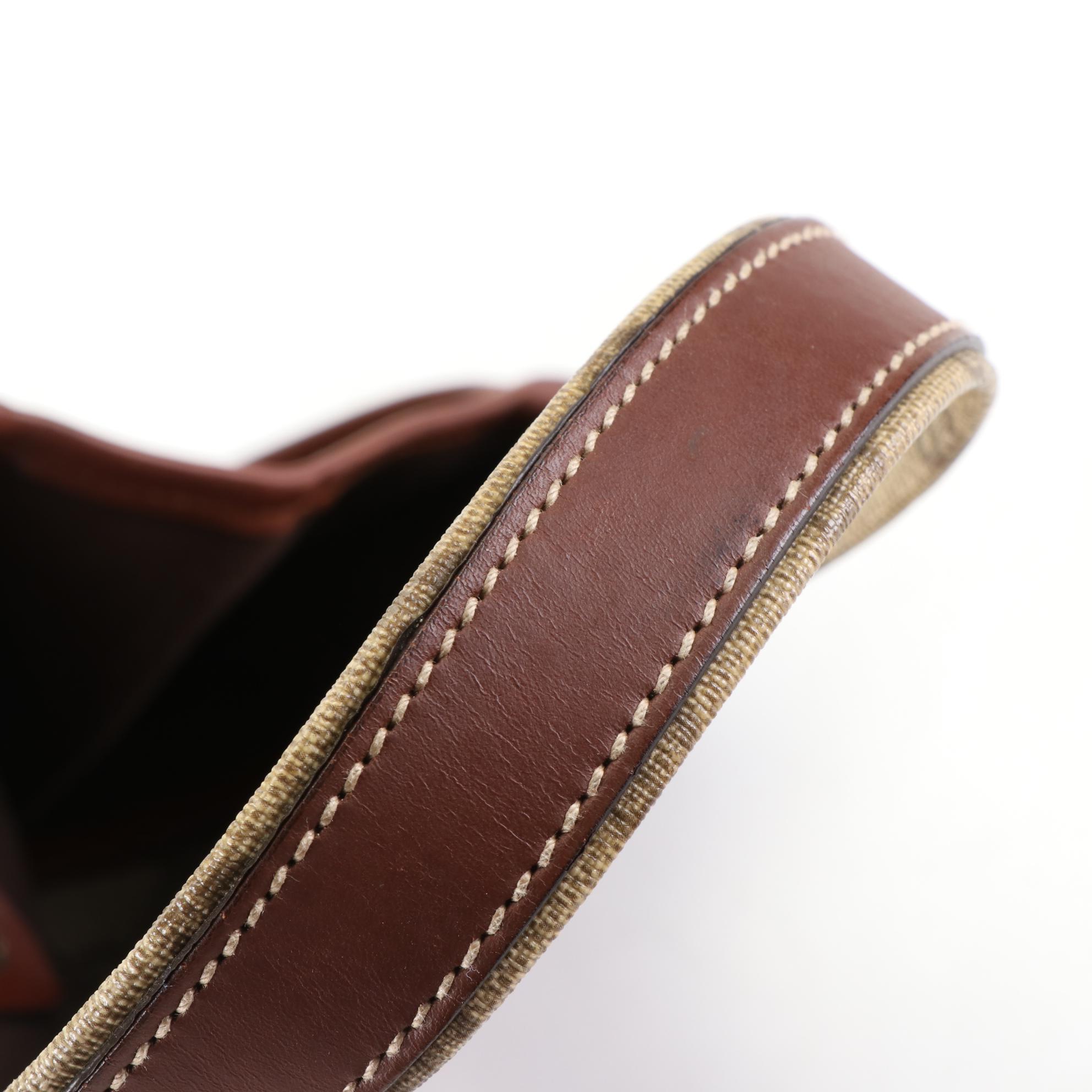 Gucci Web Detail Tall Tote in GG Supreme Canvas and Leather