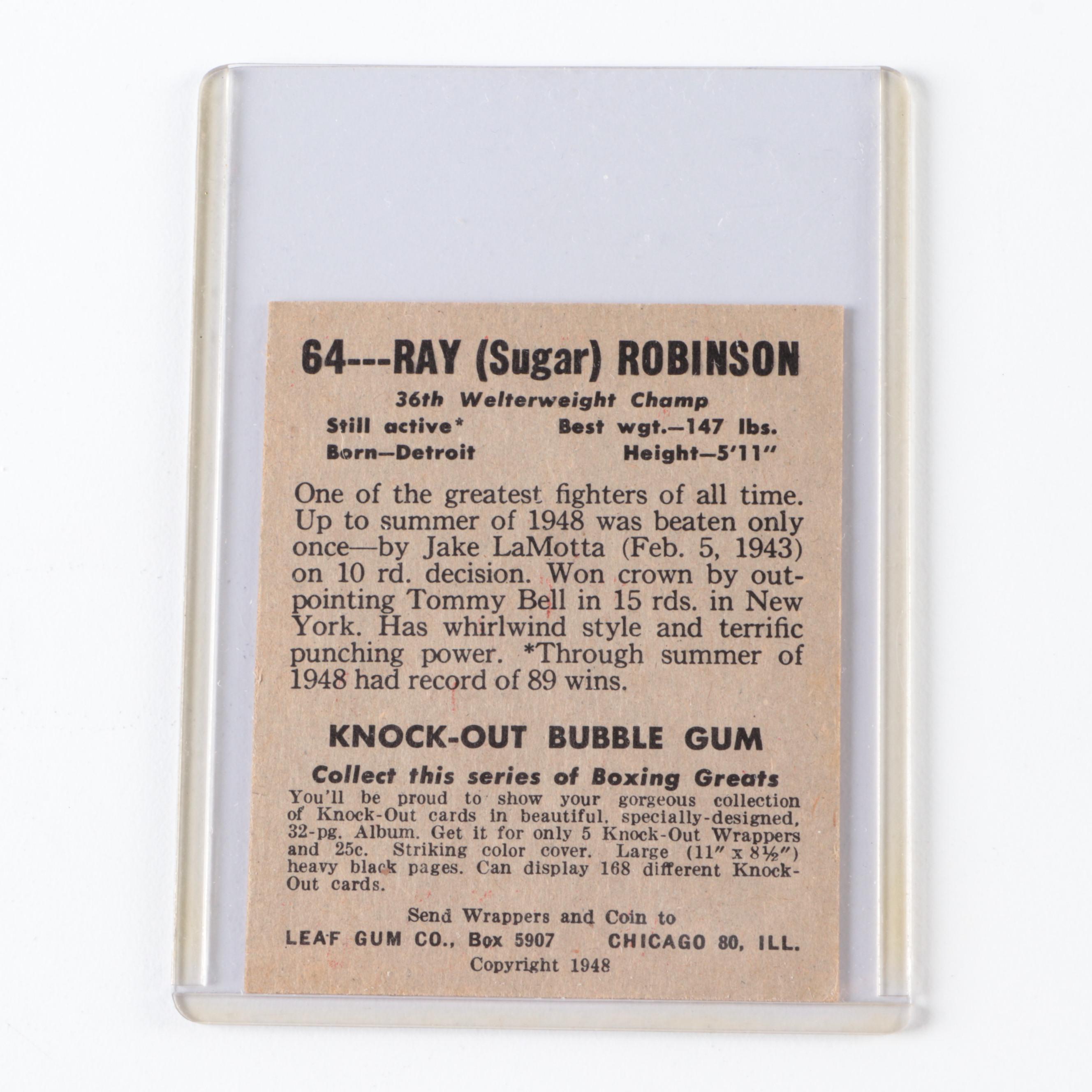 1948 Leaf and 1938 Churchman Boxing Cards with Sugar Ray Robinson and More
