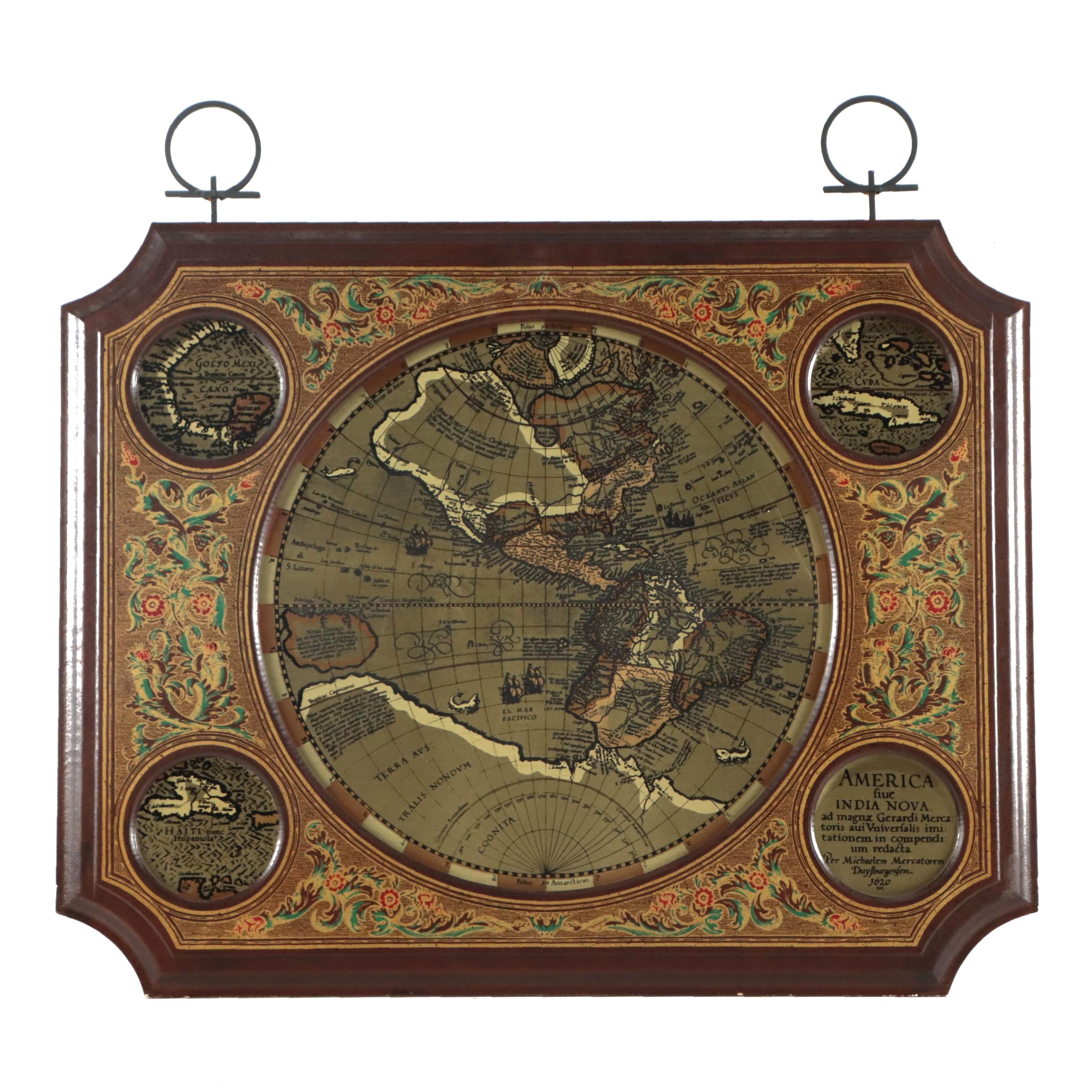 Masketeers Reproduction Western Hemisphere Map "America Sive India Nova"