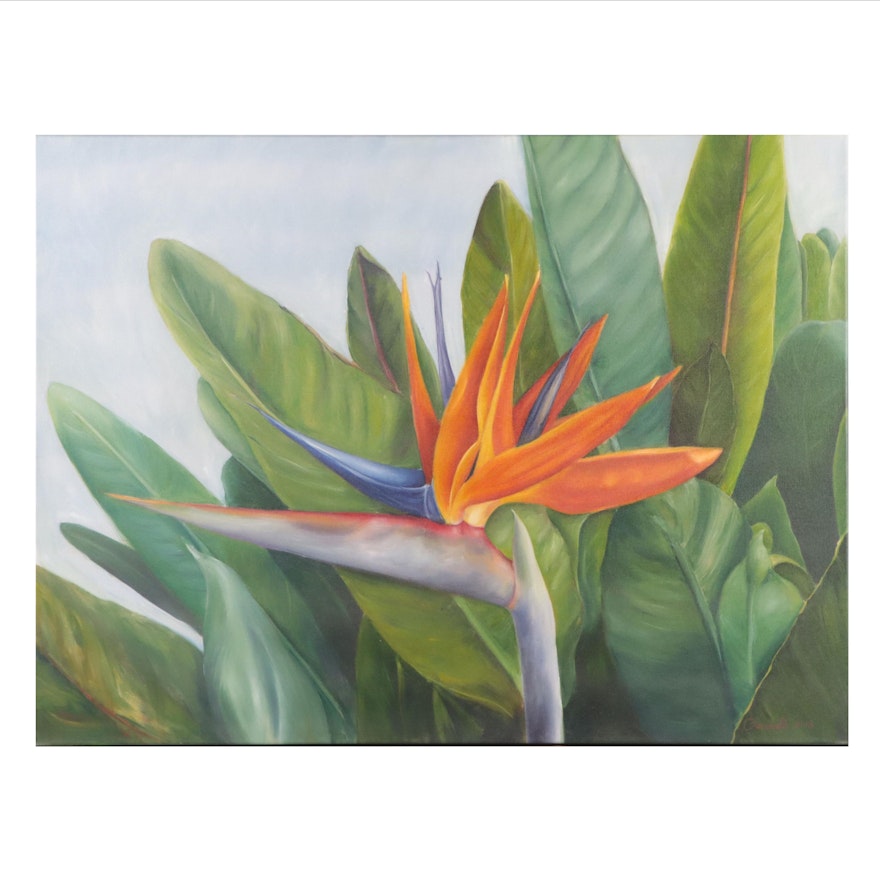 Jane Peccarelli Oil Painting "Bird of Paradise," 2018