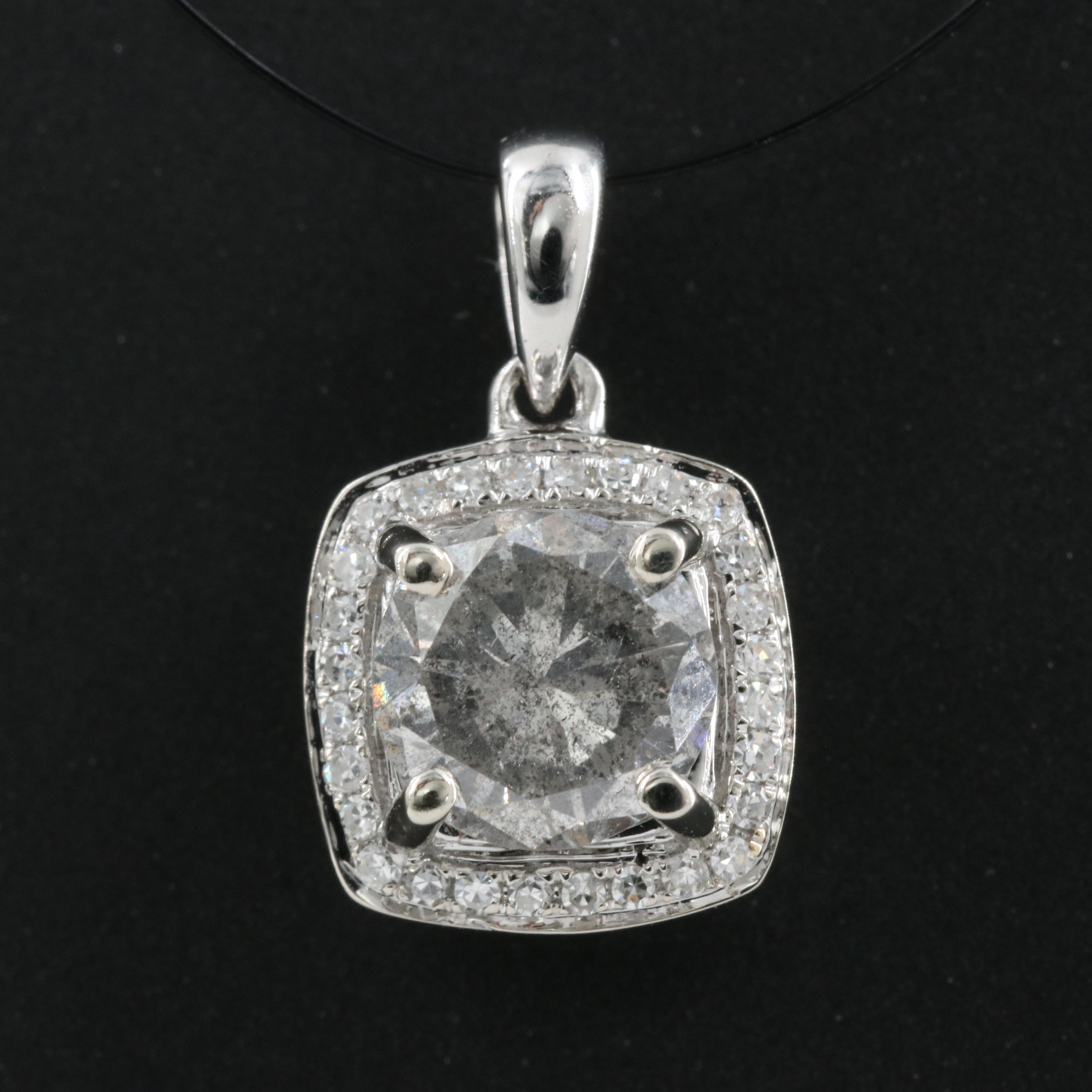 10K 1.10 CTW Diamond Pendant
