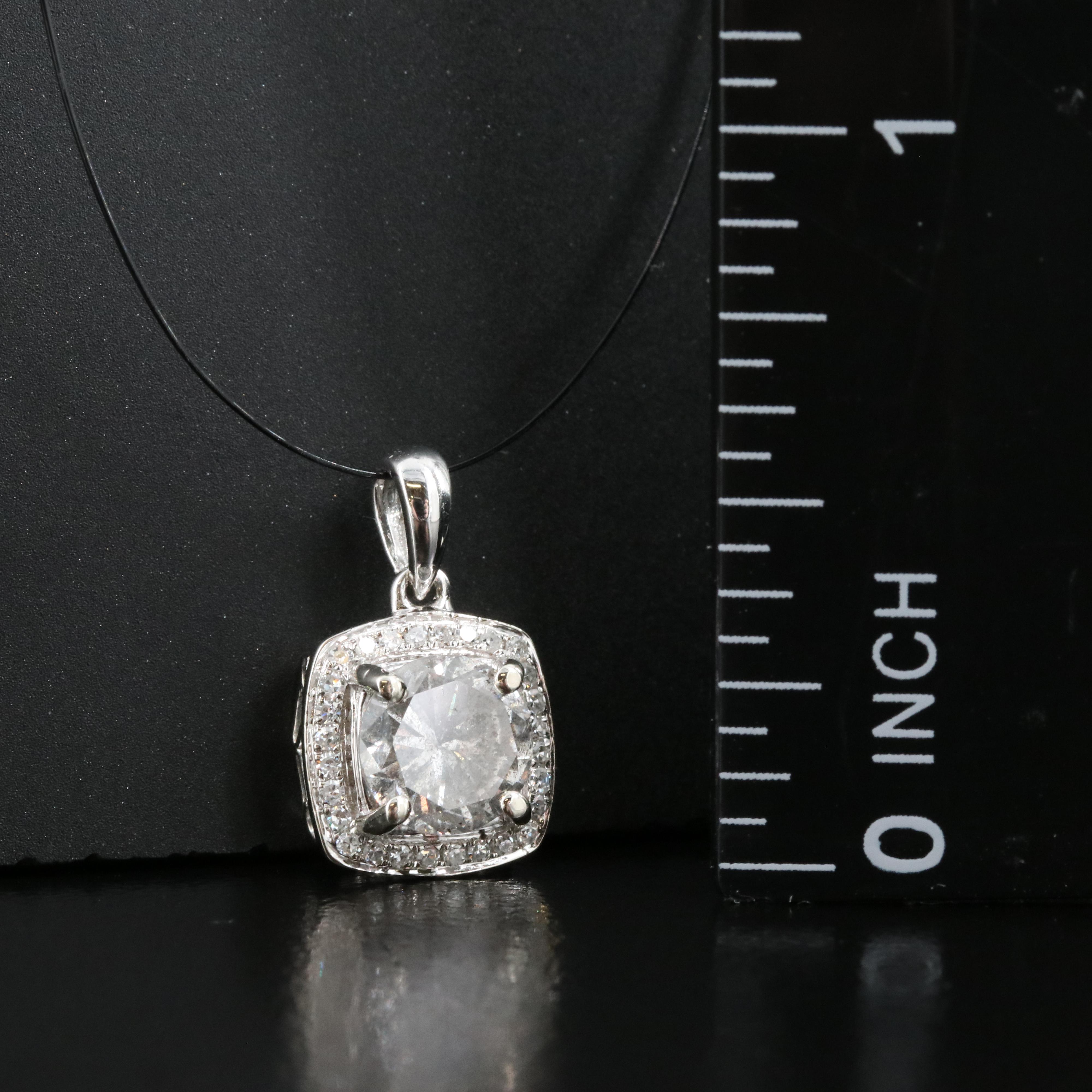 10K 1.10 CTW Diamond Pendant