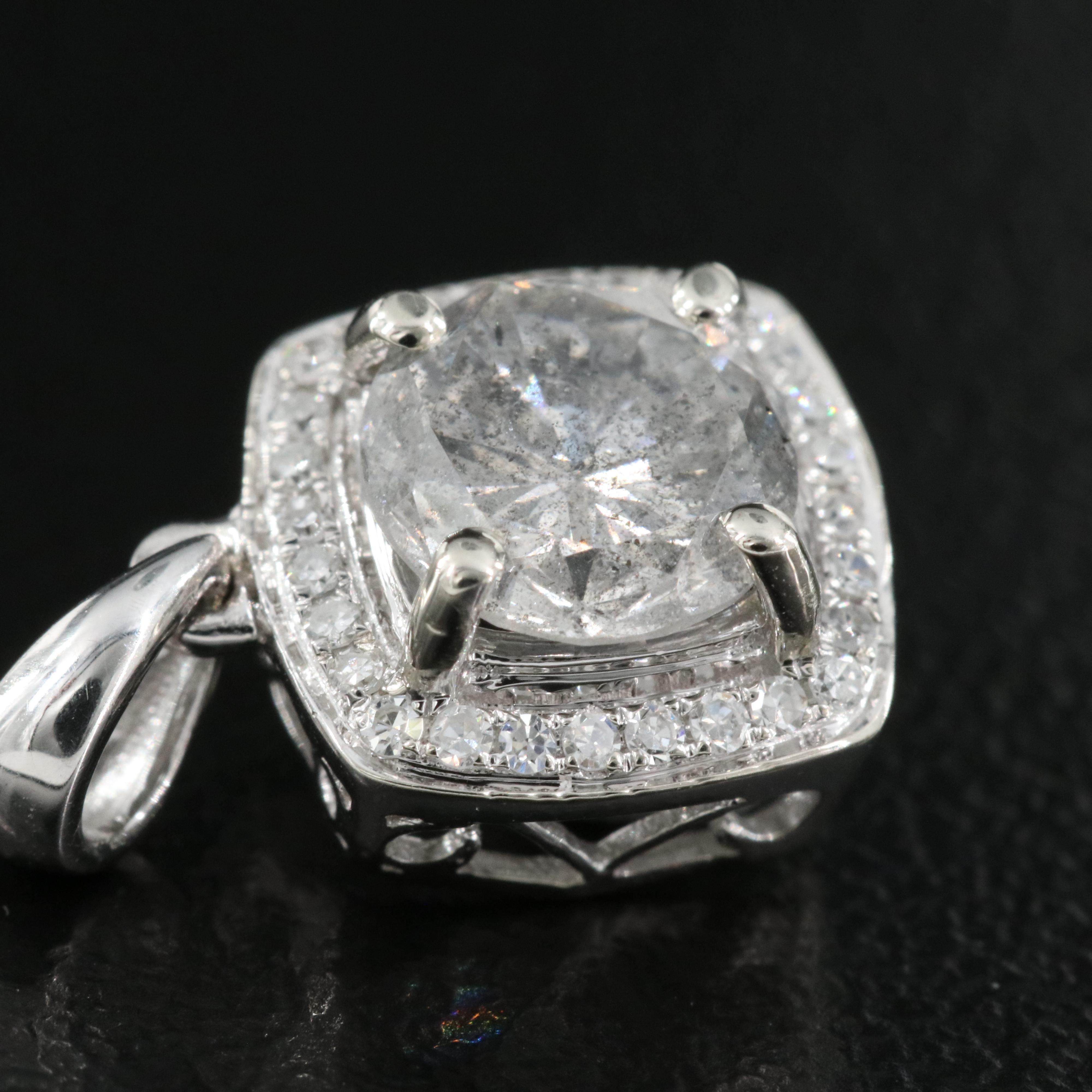 10K 1.10 CTW Diamond Pendant