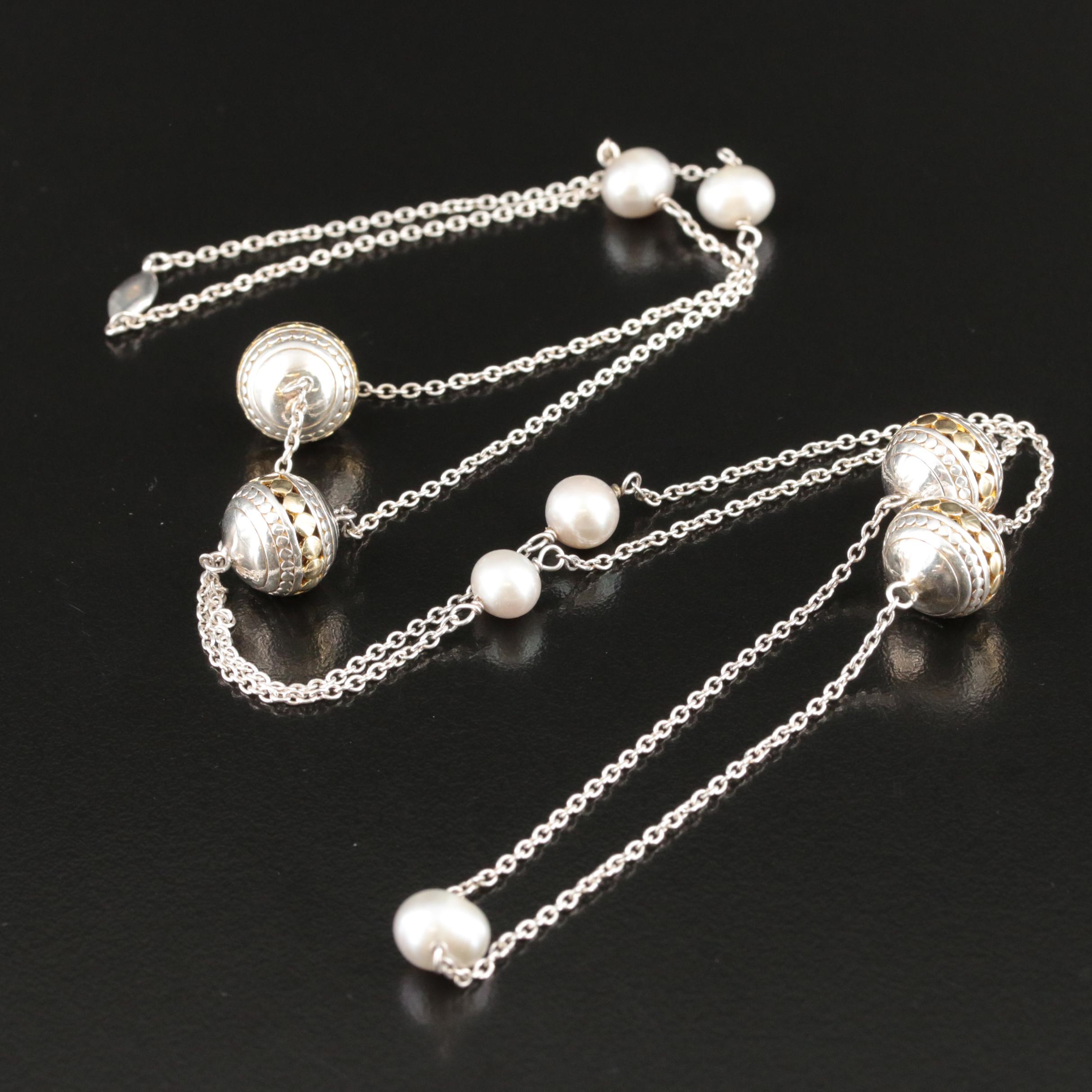 Kit Health Jewellery Sterling Pearl Station Necklace