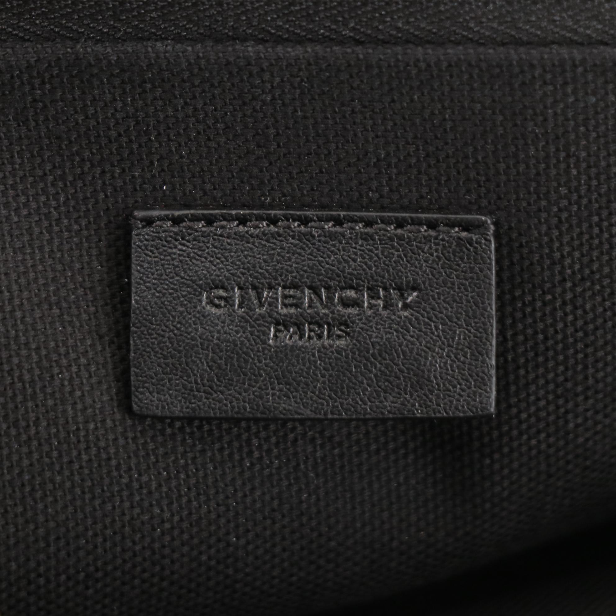 Givenchy Large Floral Zip Clutch Pouch in Saffiano Leather with Box