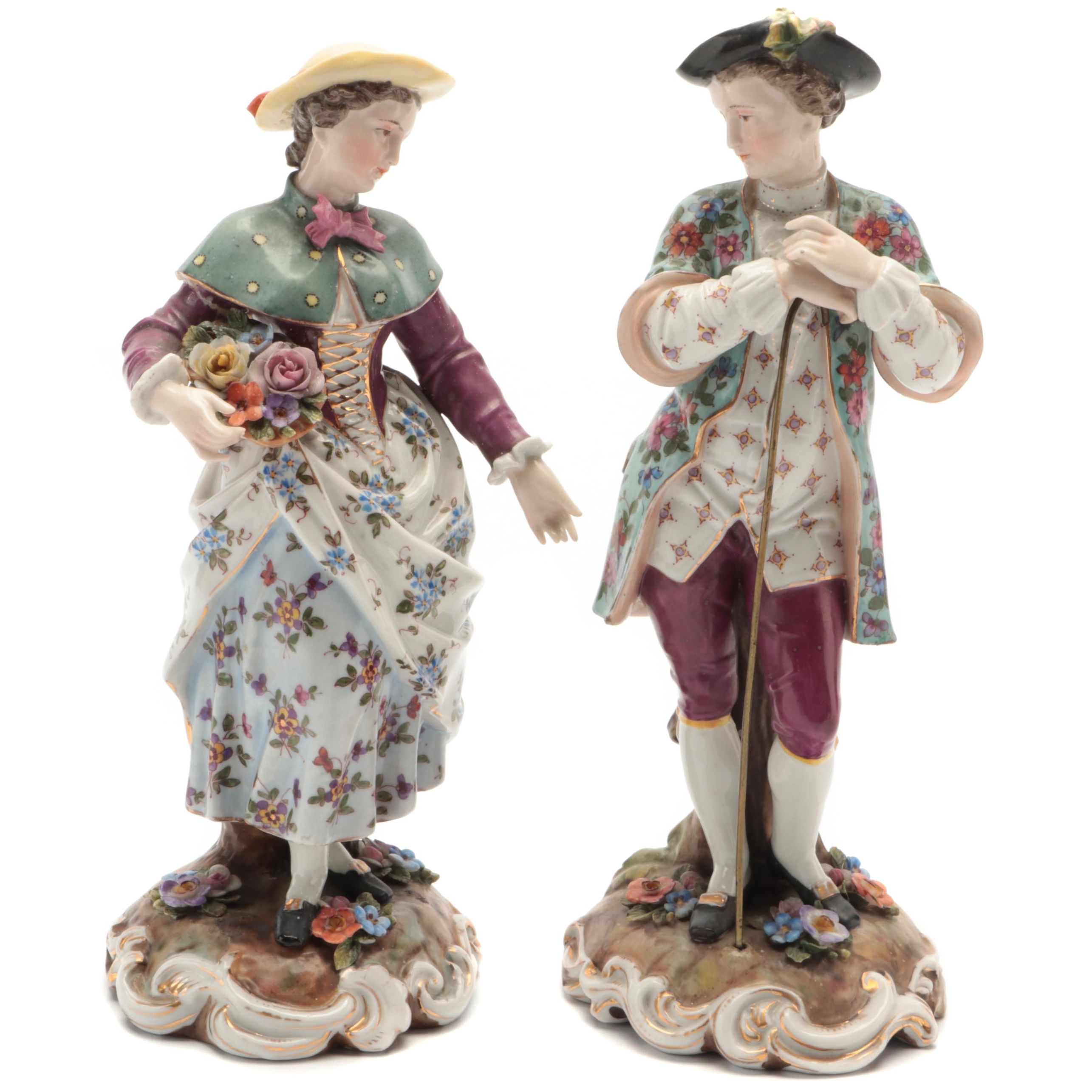 Triebner, ENS & Eckert Volkstedt Porcelain Figurine, 1877-1894