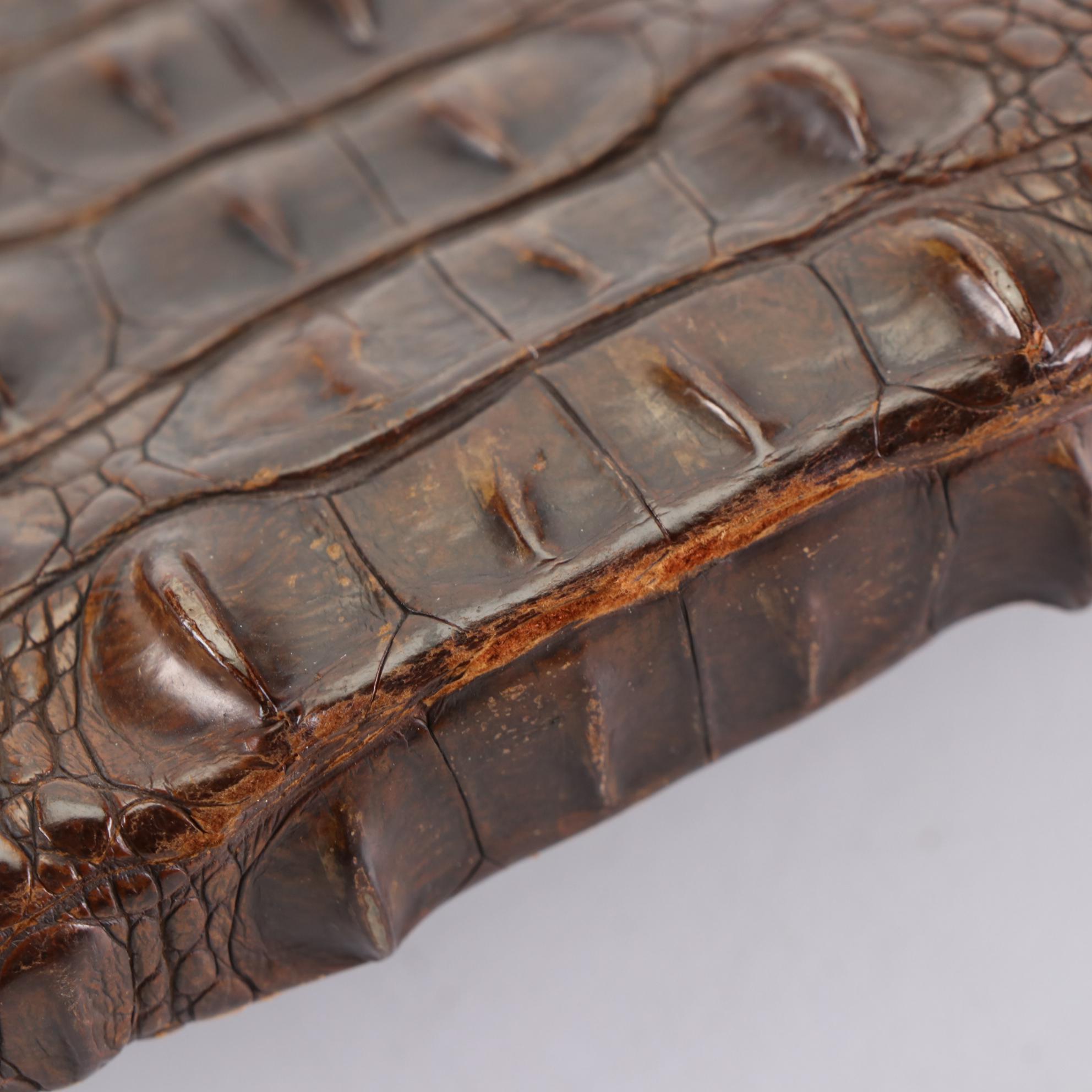 Caiman Crocodile Handbag, circa 1930