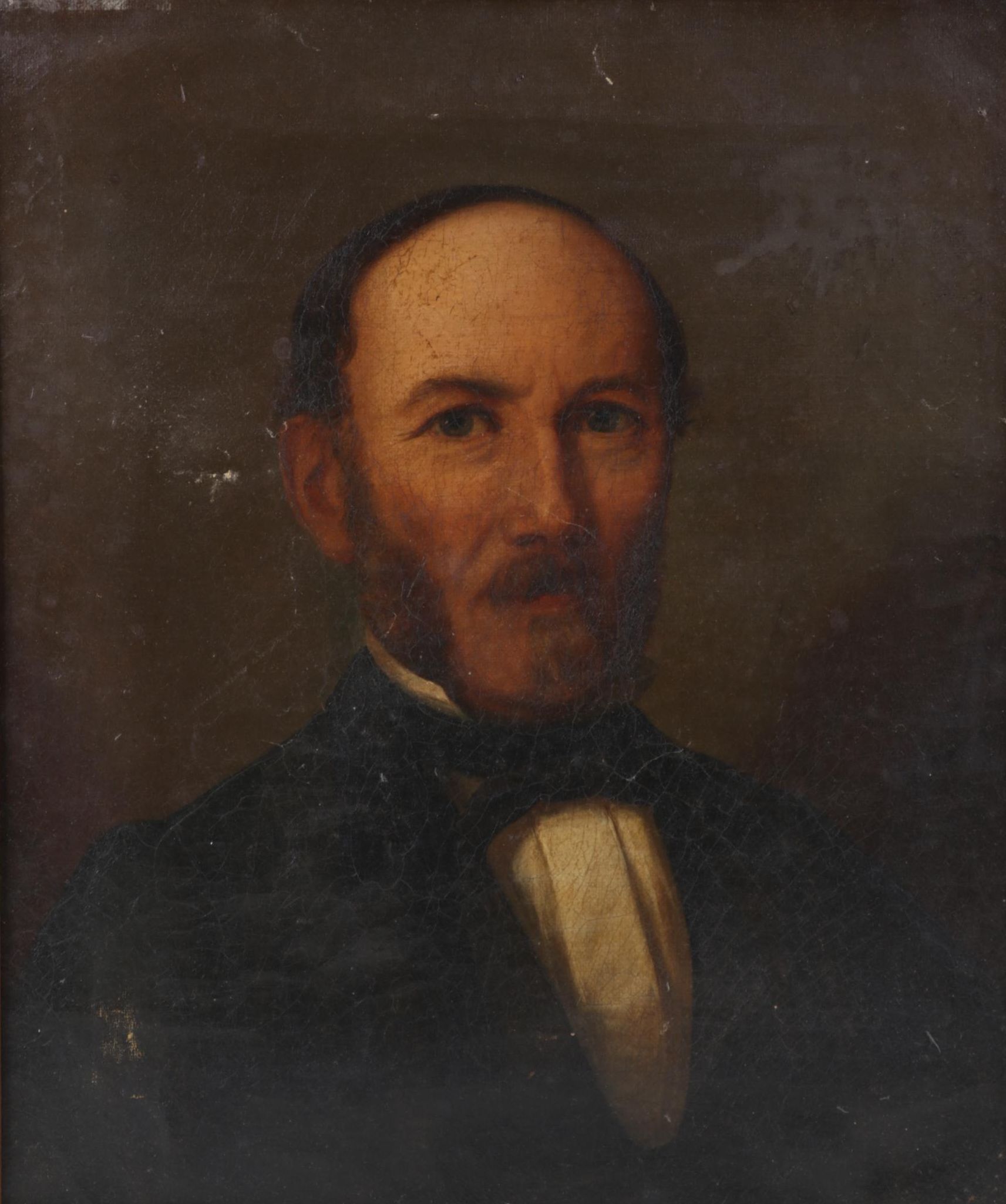 Portrait Oil Painting of Formally Dressed Gentleman, 19th Century