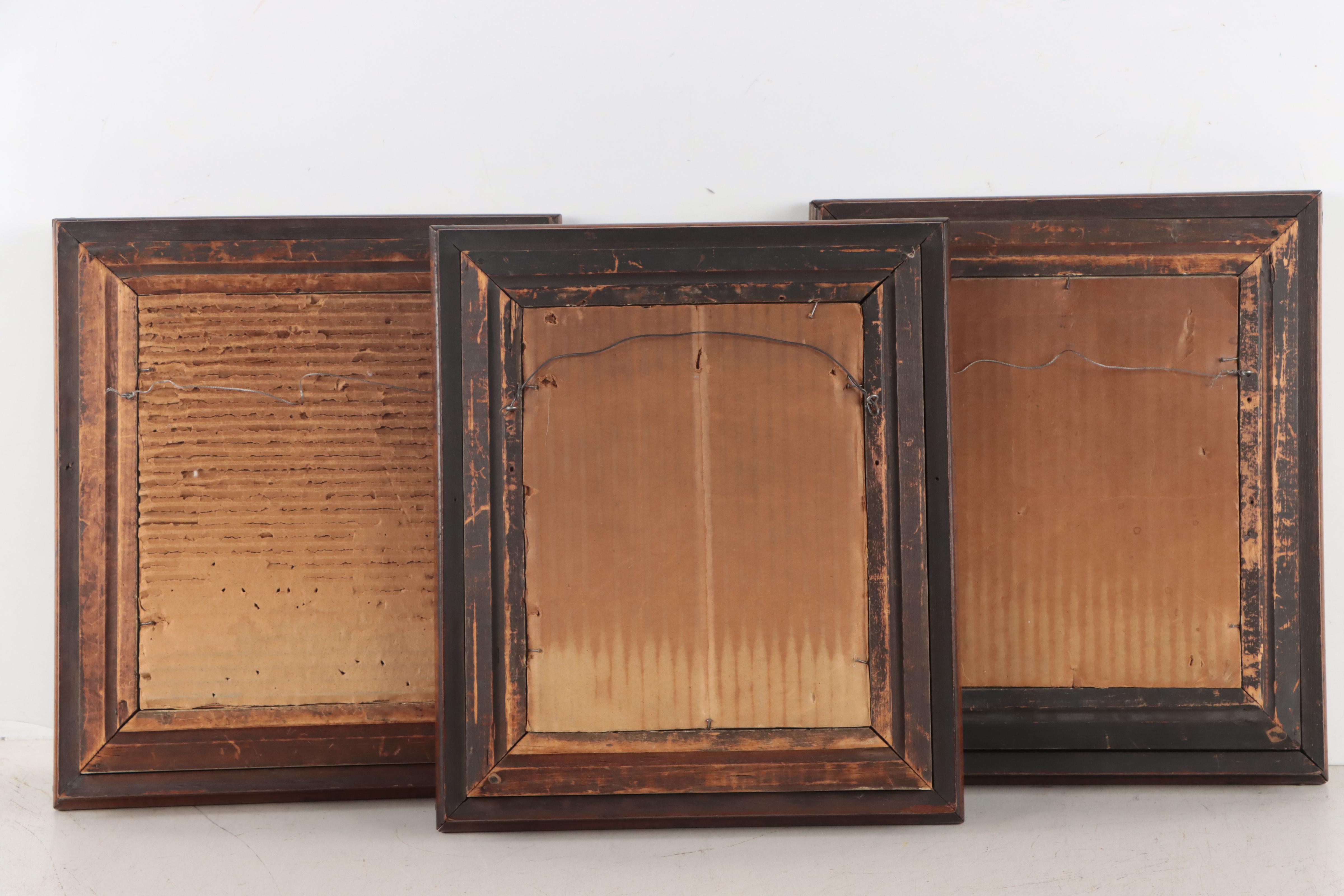 Color Halftones of Floral Bouquets, Early 20th Century