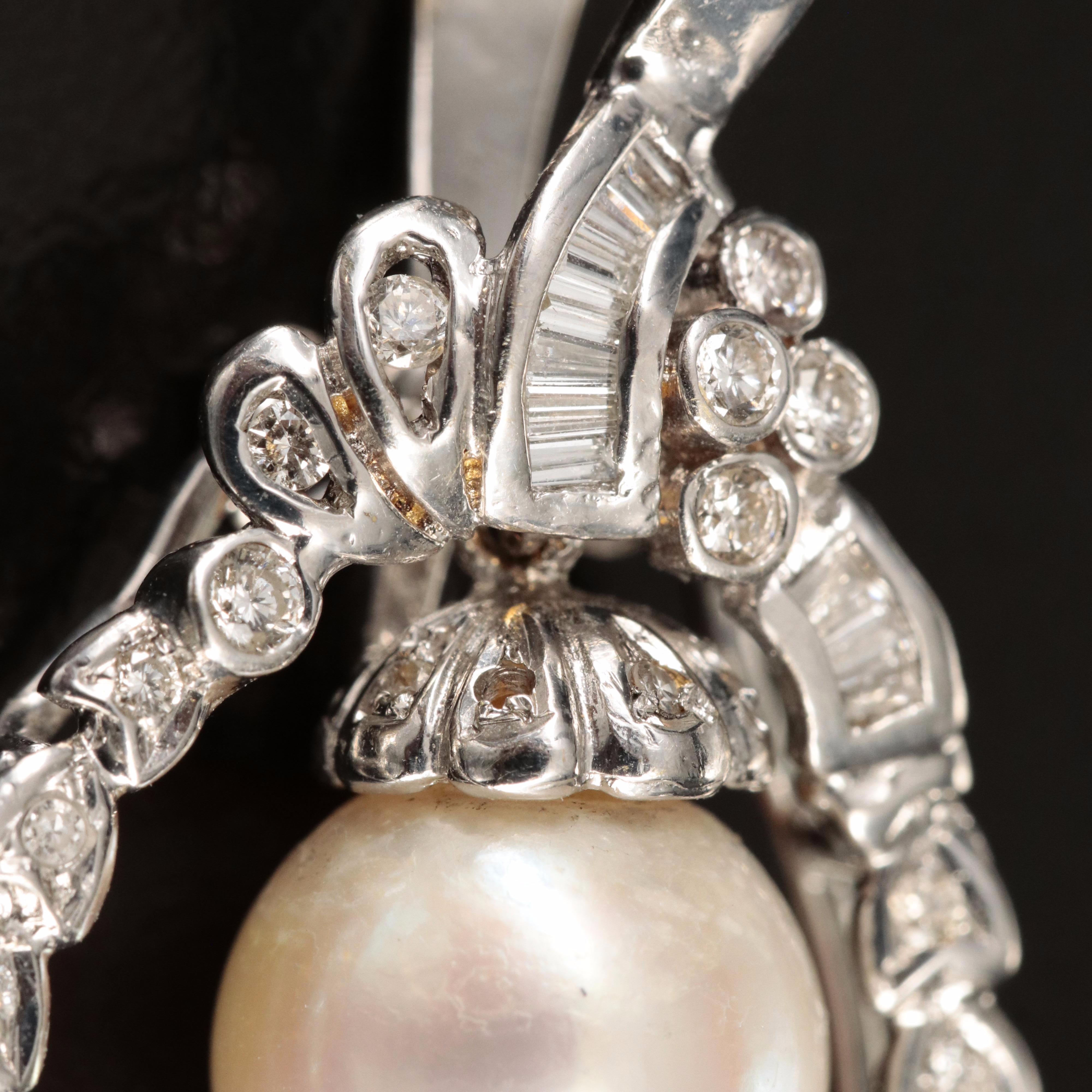 18K Pearl and Diamond Enhancer Pendant