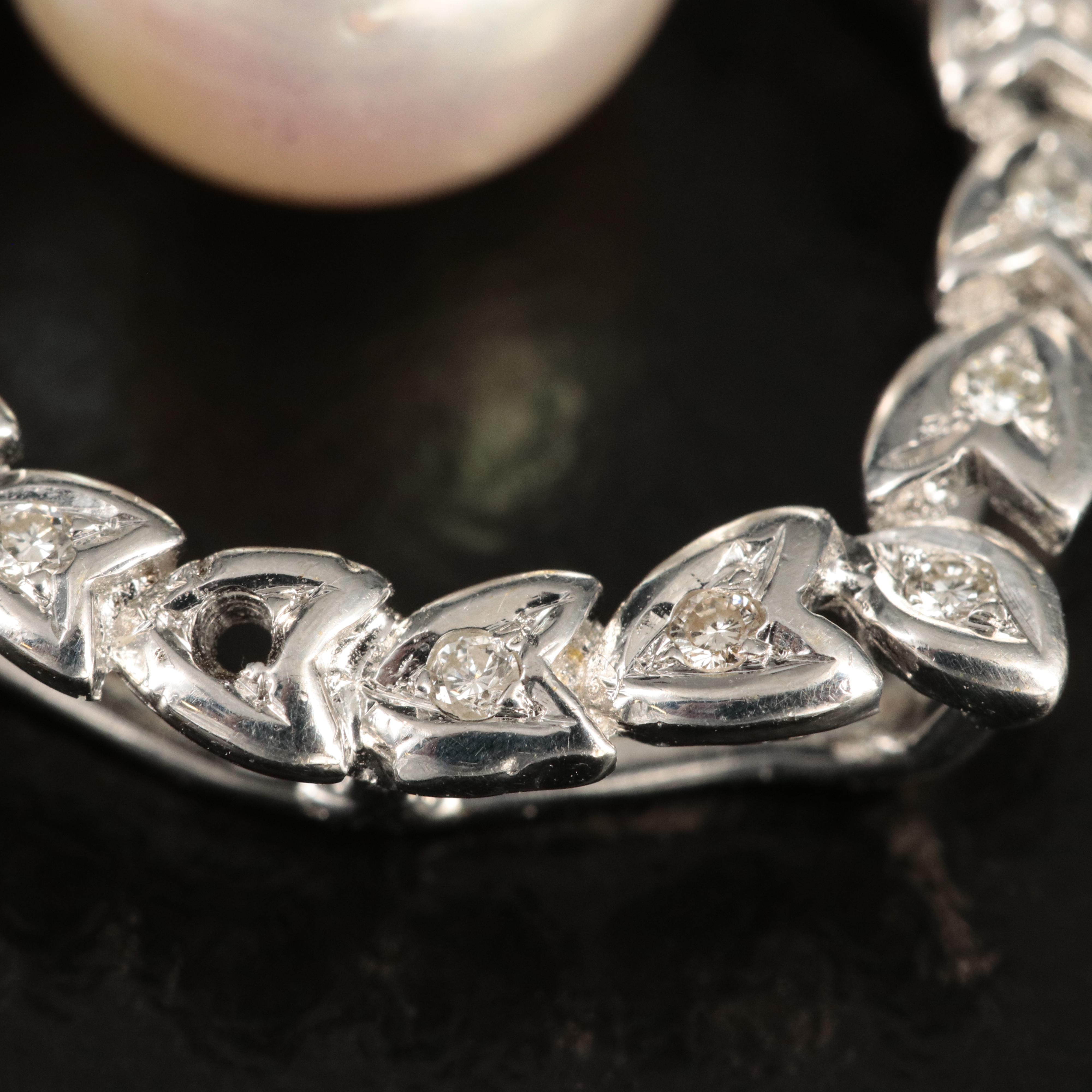 18K Pearl and Diamond Enhancer Pendant