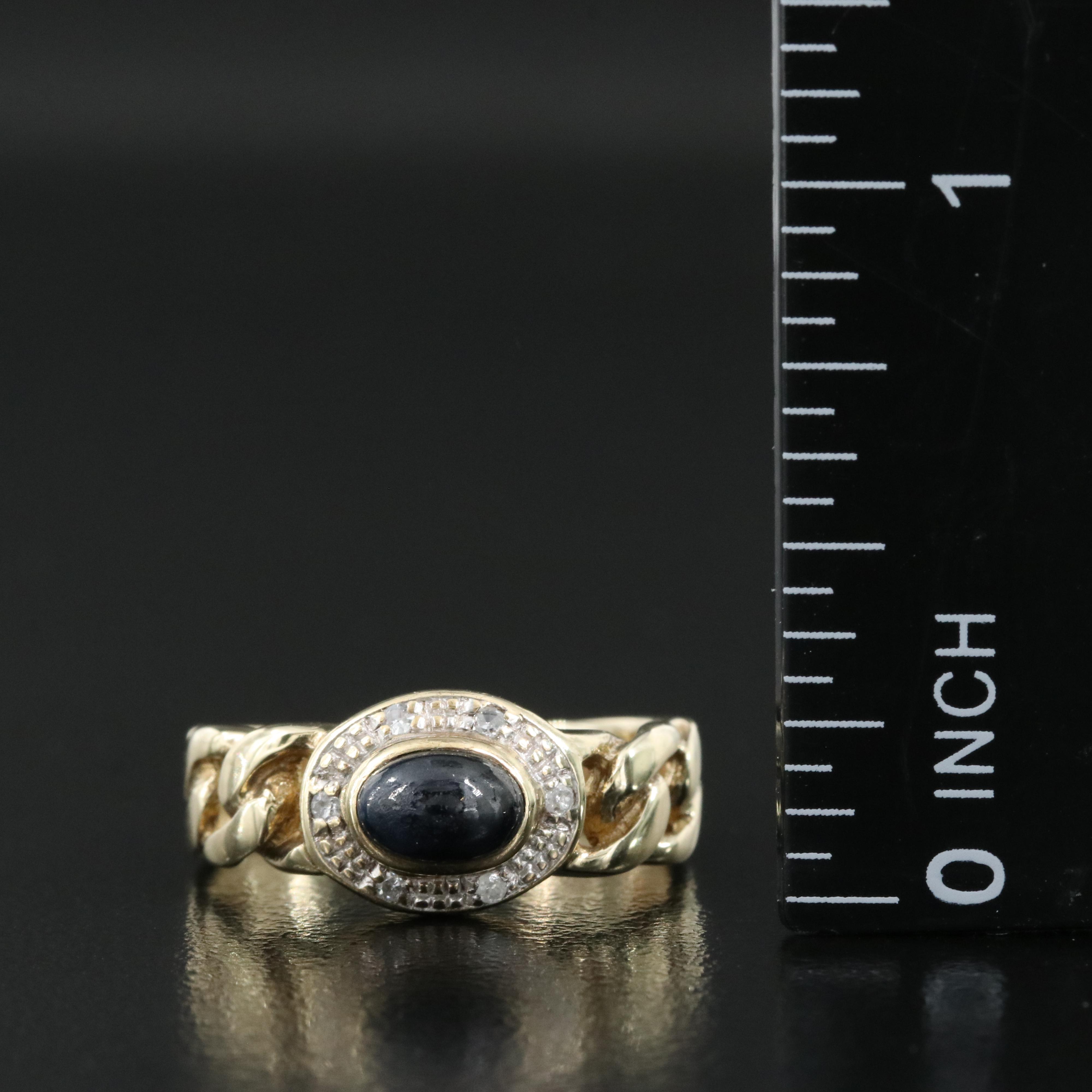 8K Sapphire and Diamond Ring