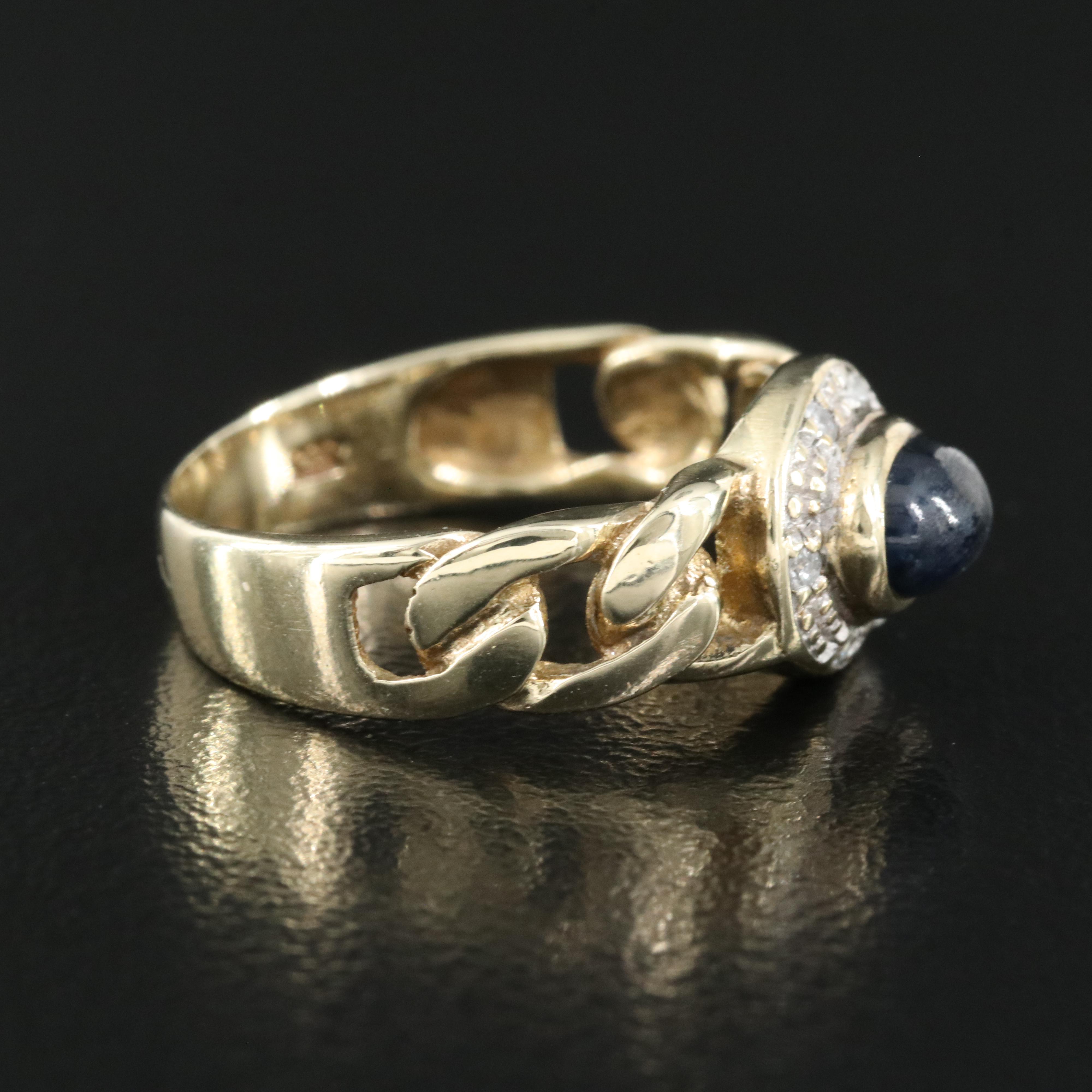 8K Sapphire and Diamond Ring