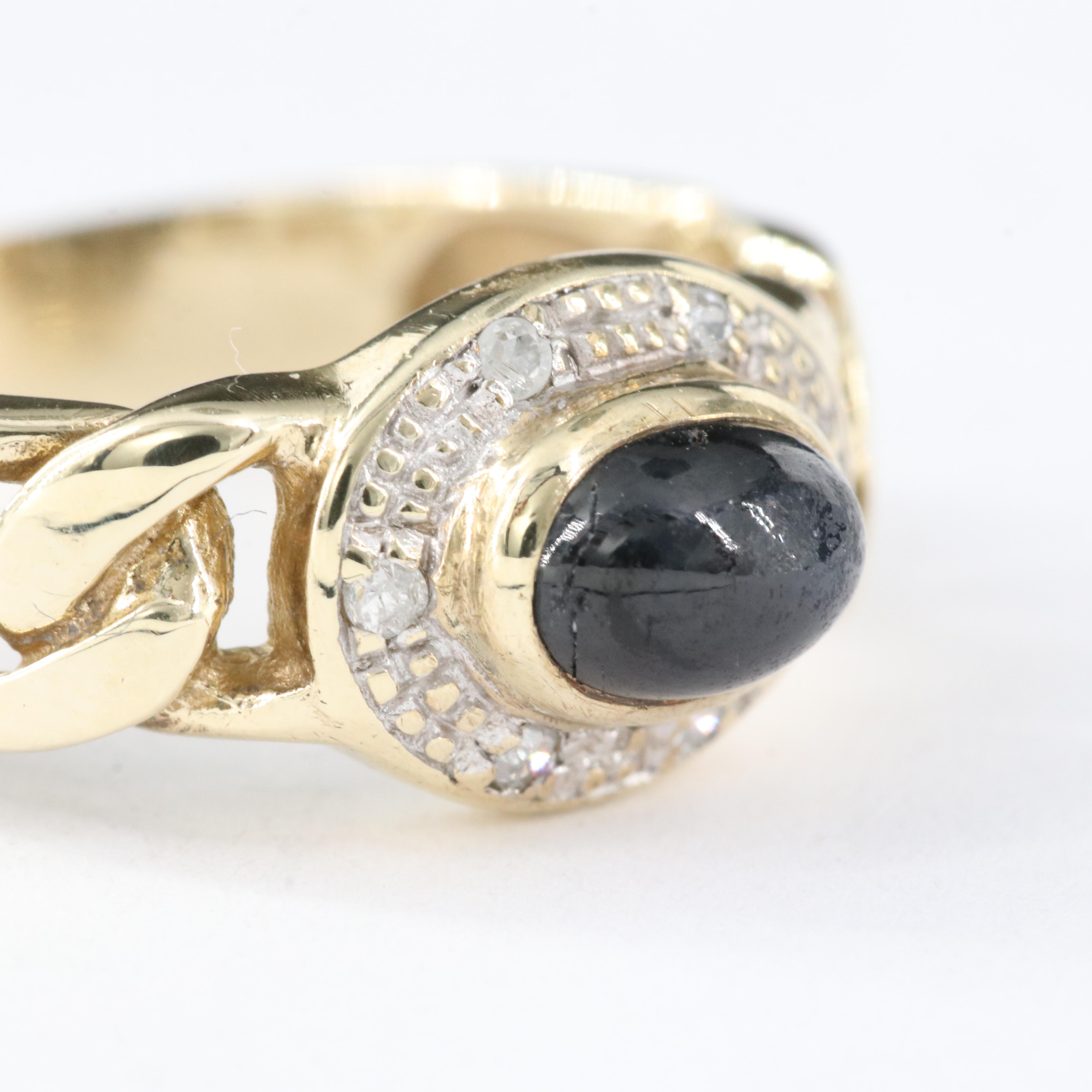 8K Sapphire and Diamond Ring