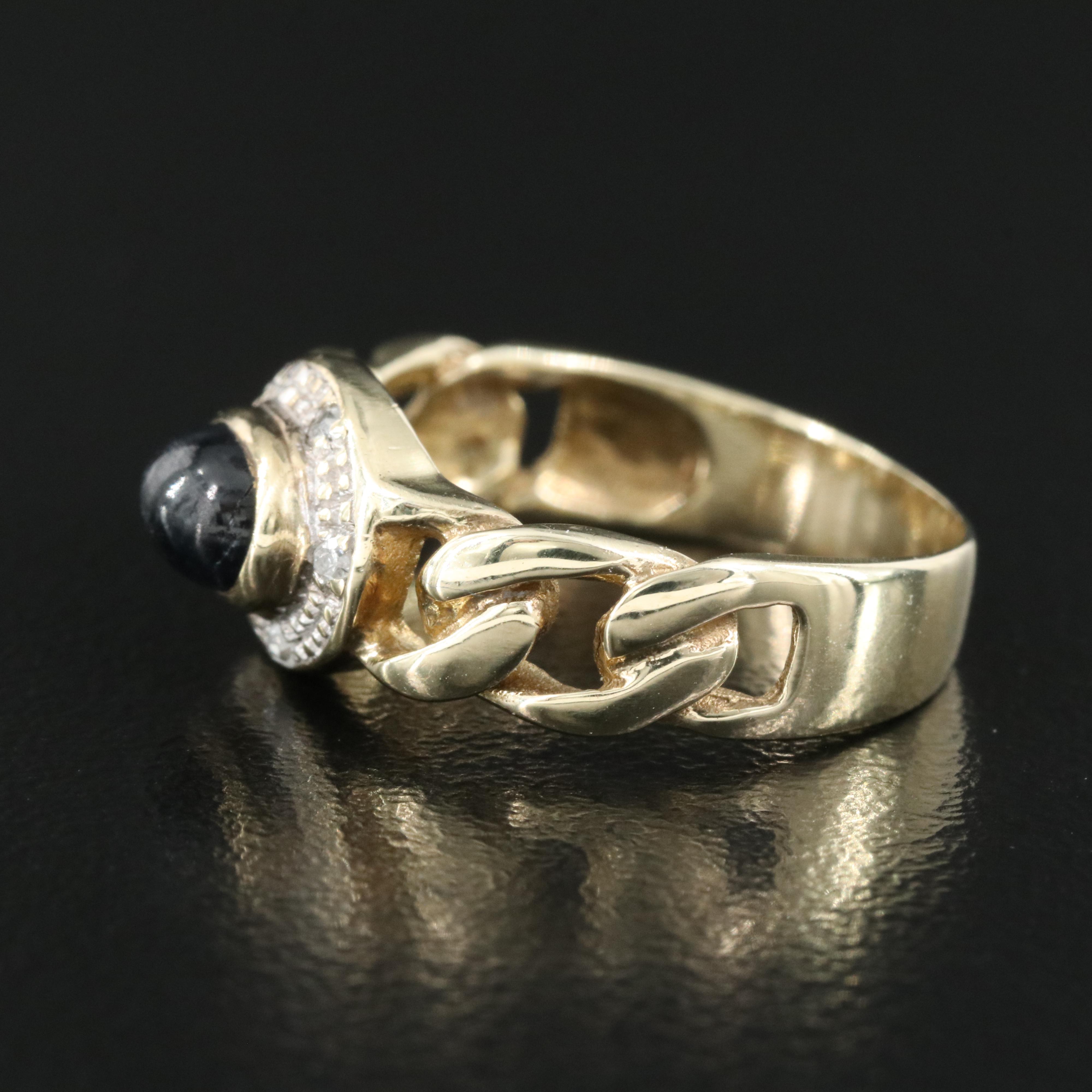 8K Sapphire and Diamond Ring