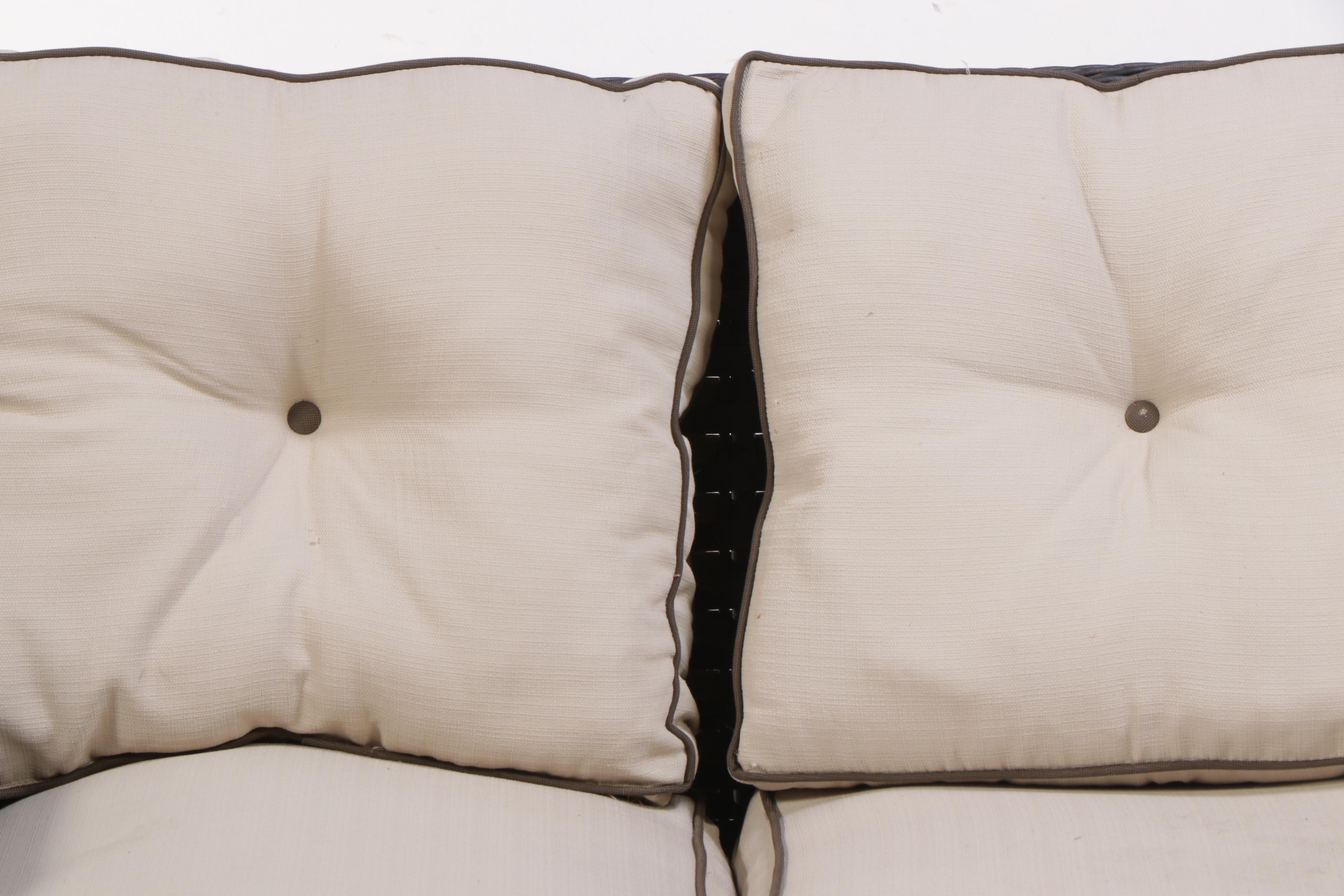 Treasure Garden Resin Wicker Patio Chairs, Loveseat, and Coffee Table