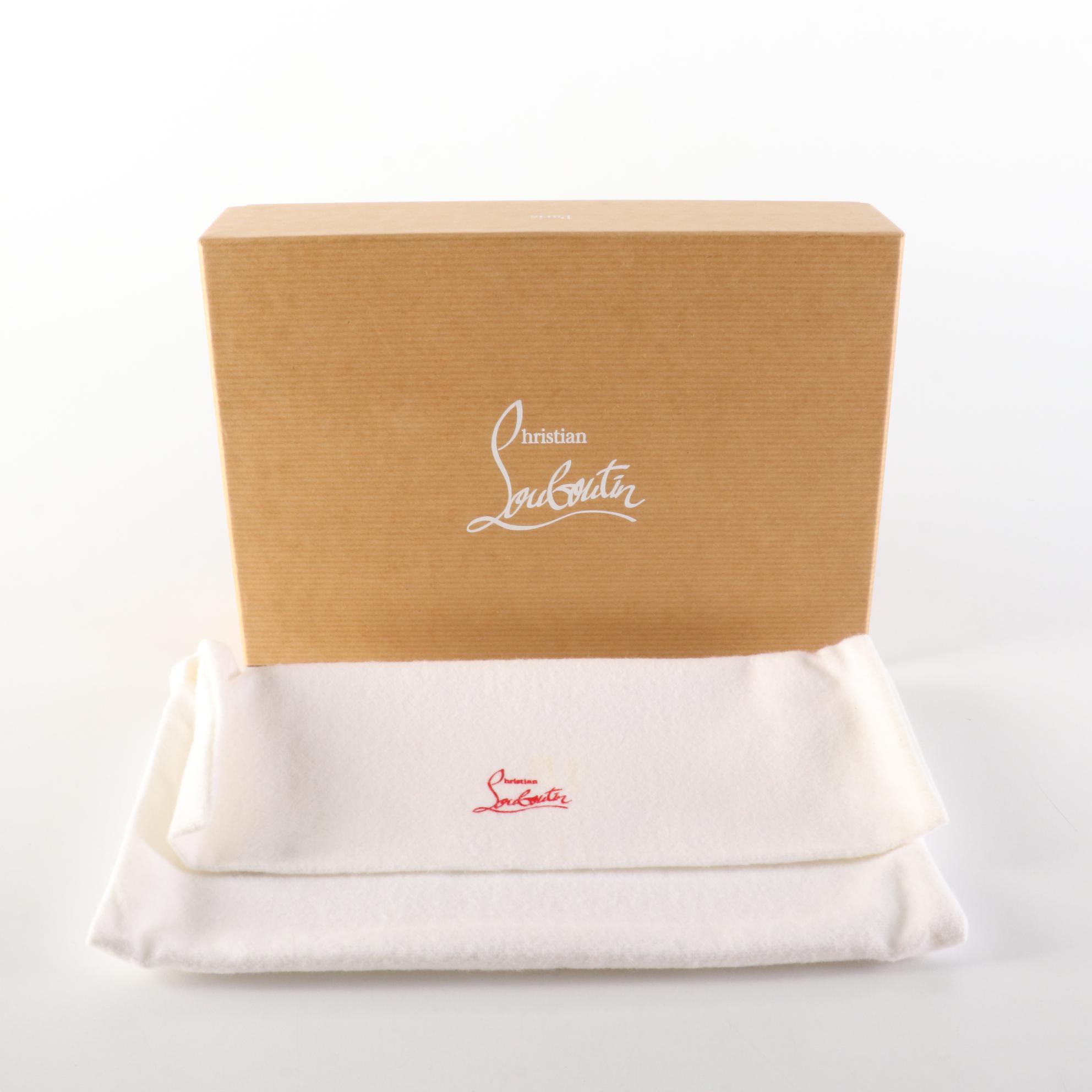 Christian Louboutin Studded Panettone Wallet in Fluorescent Pink Patent Leather