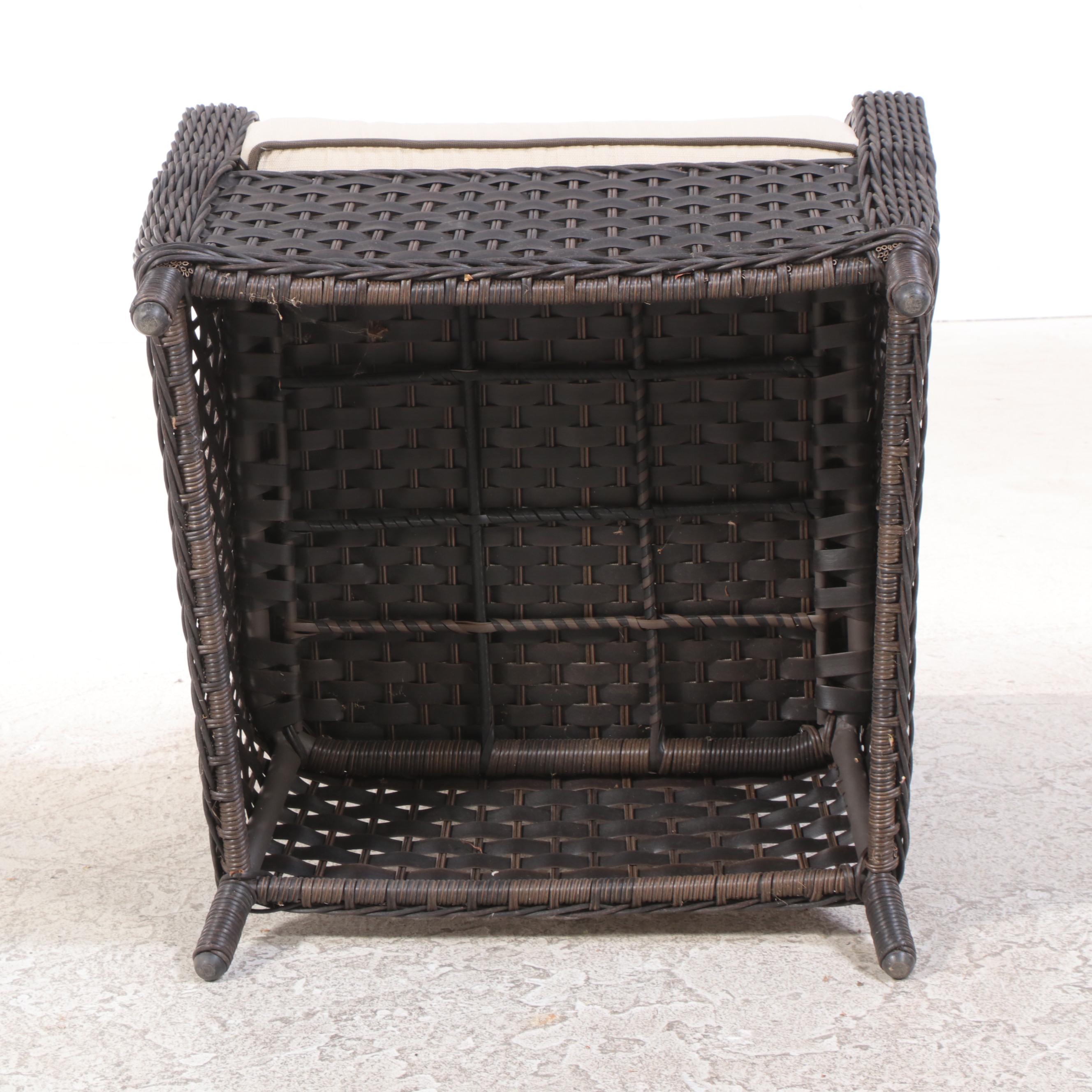 Treasure Garden Resin Wicker Patio Chairs, Loveseat, and Coffee Table