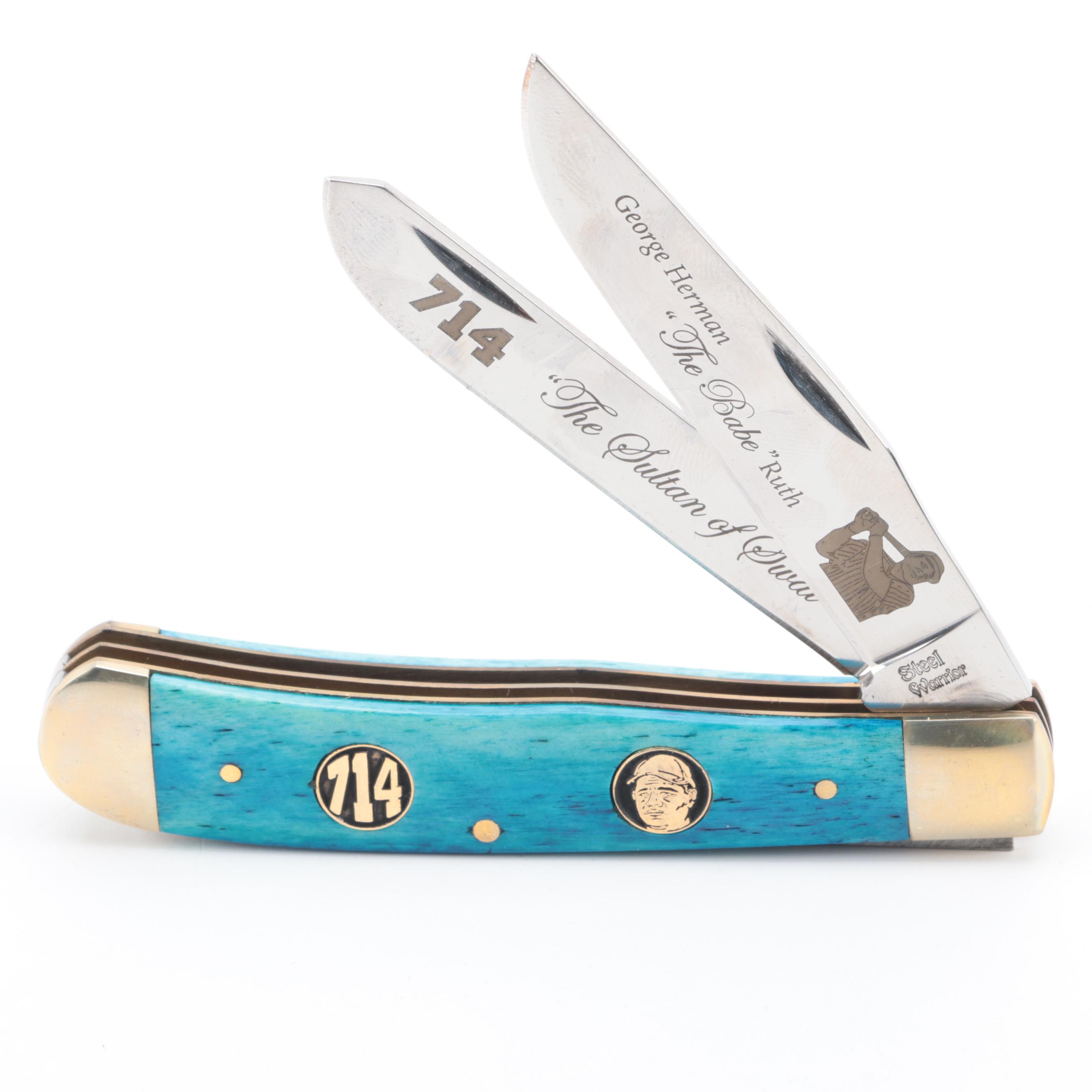 Steel Warrior "Sultan of Swat: George Herman 'The Babe' Ruth" Folding Knife