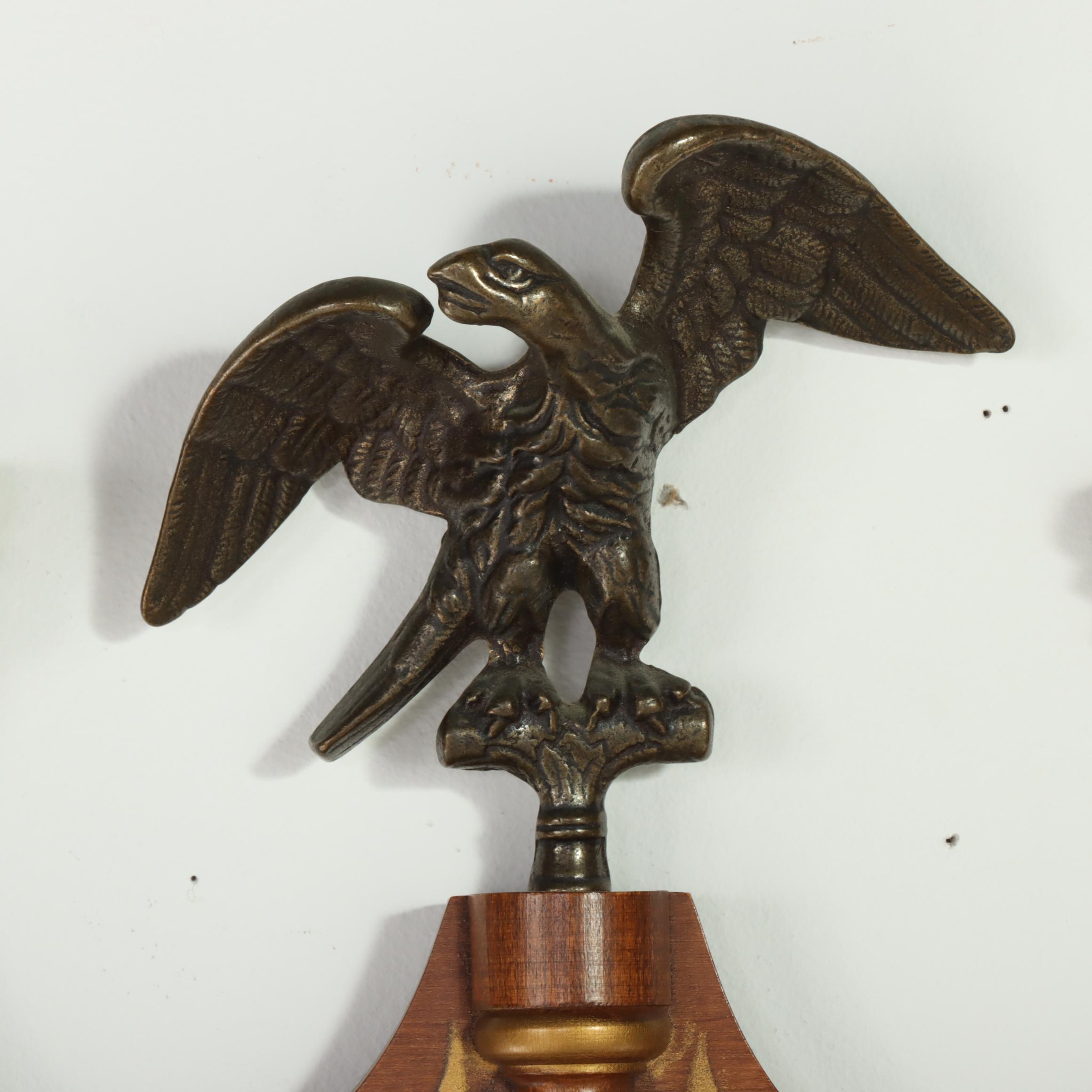 Tell City Chair Co. "Young Republic" Gilt-Stenciled Maple Console and Mirror