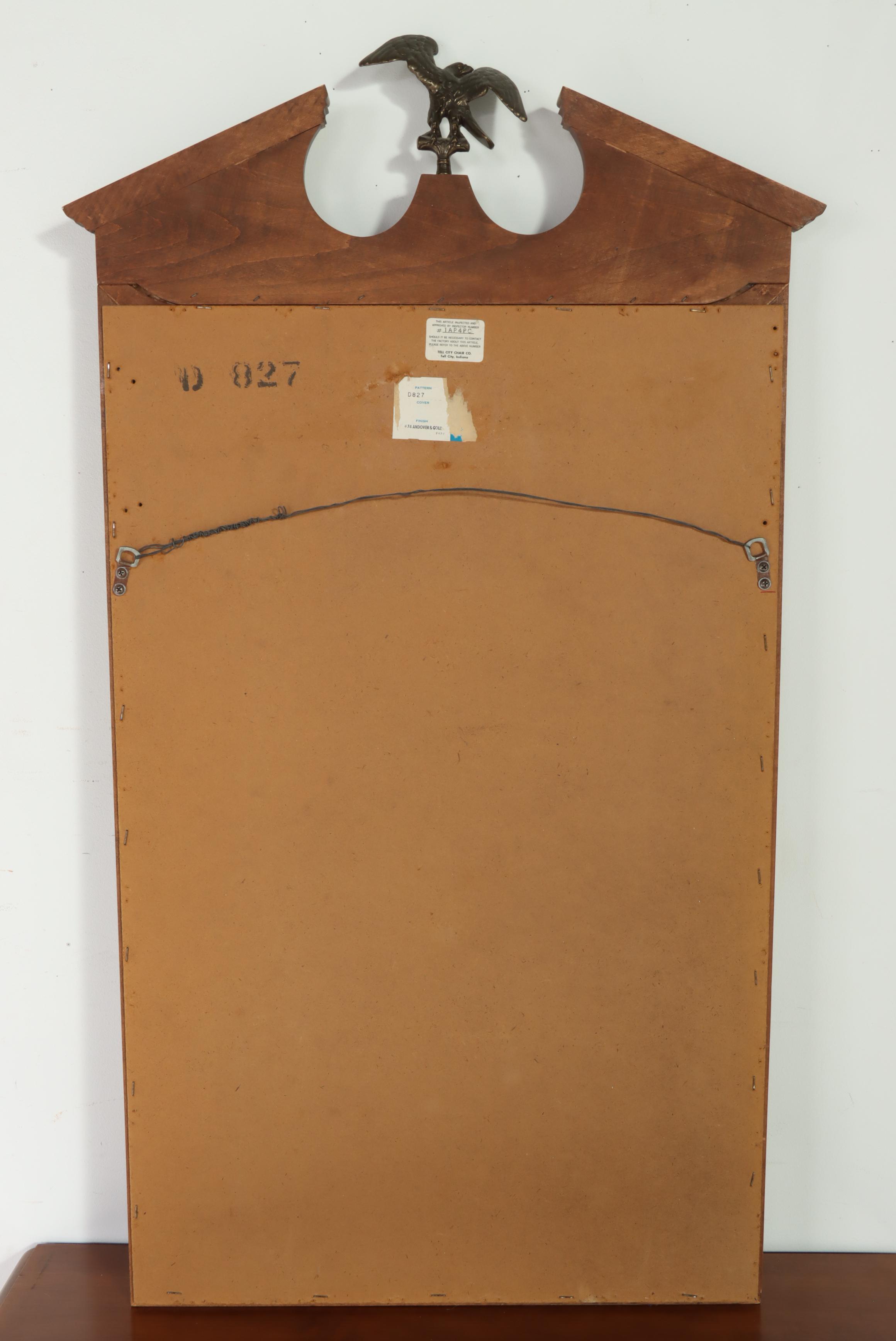 Tell City Chair Co. "Young Republic" Gilt-Stenciled Maple Console and Mirror