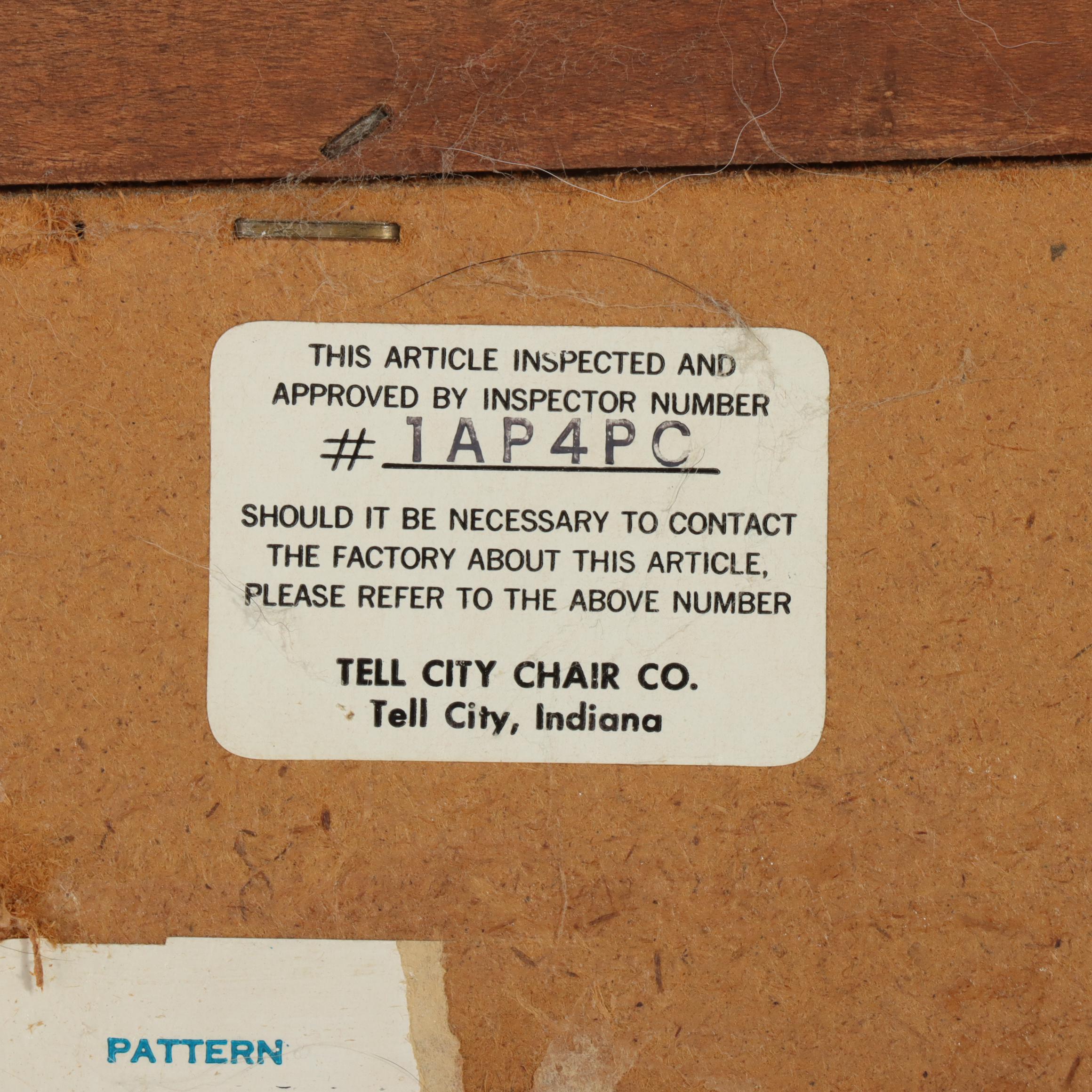 Tell City Chair Co. "Young Republic" Gilt-Stenciled Maple Console and Mirror