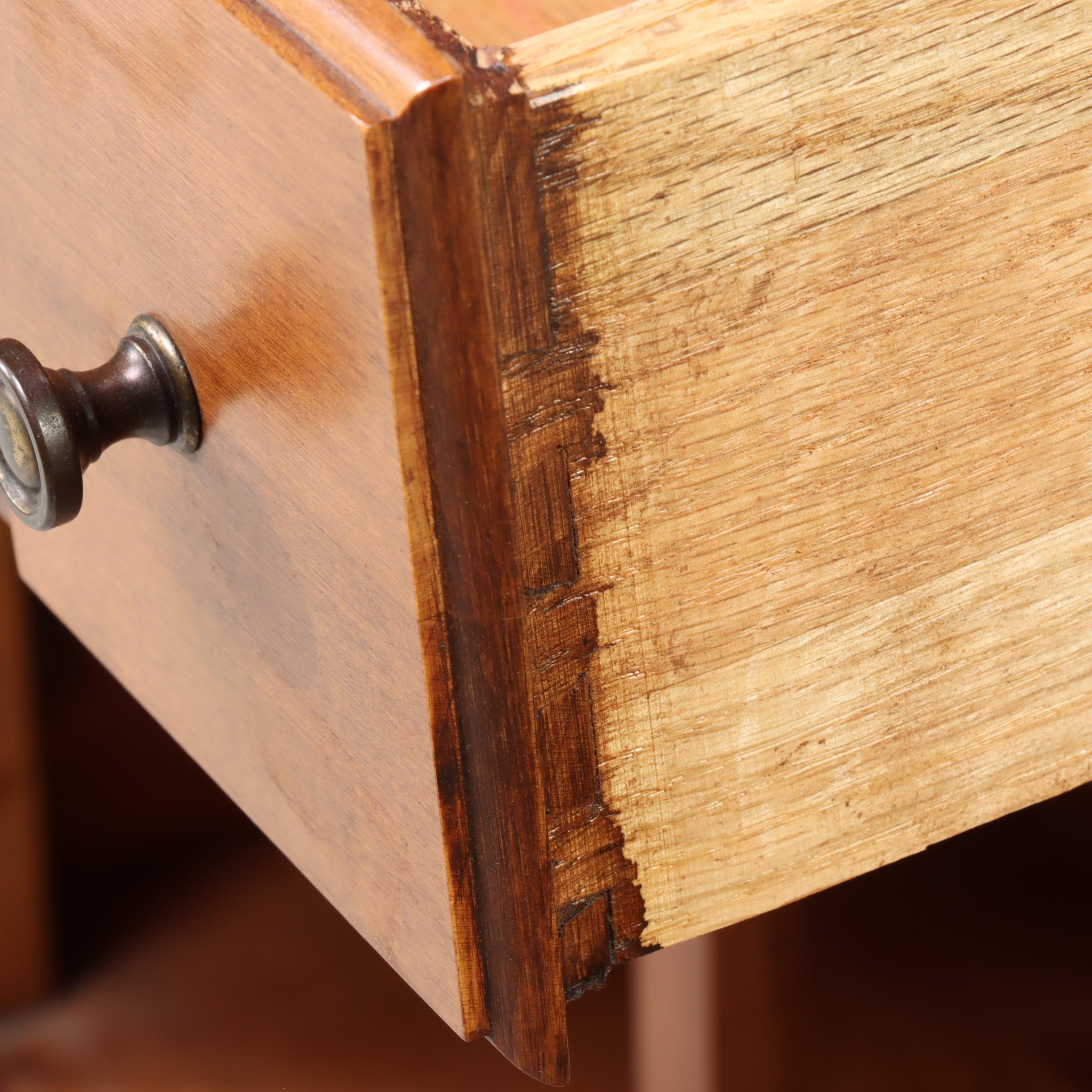 Tell City Chair Co. "Young Republic" Gilt-Stenciled Maple Console and Mirror