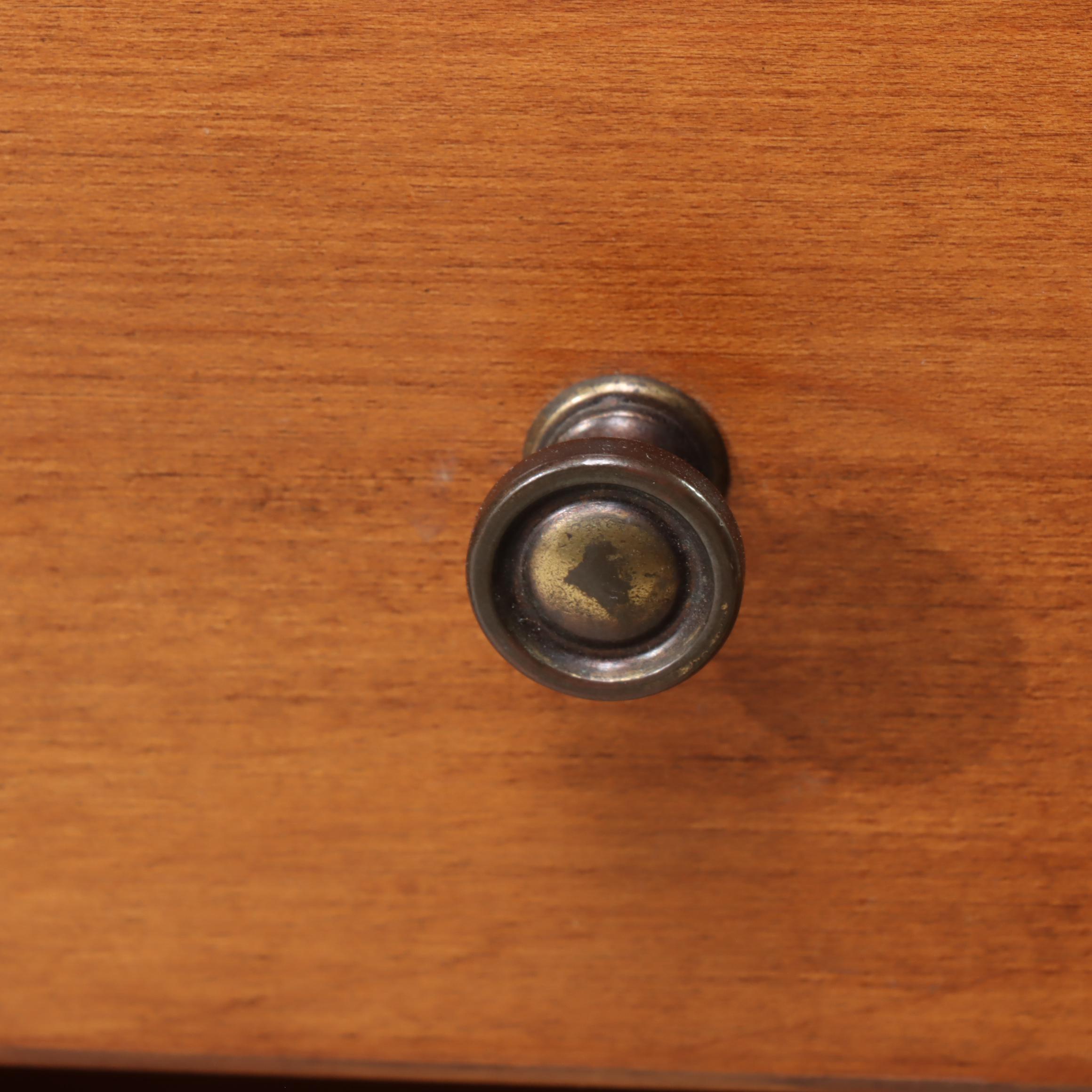 Tell City Chair Co. "Young Republic" Gilt-Stenciled Maple Console and Mirror