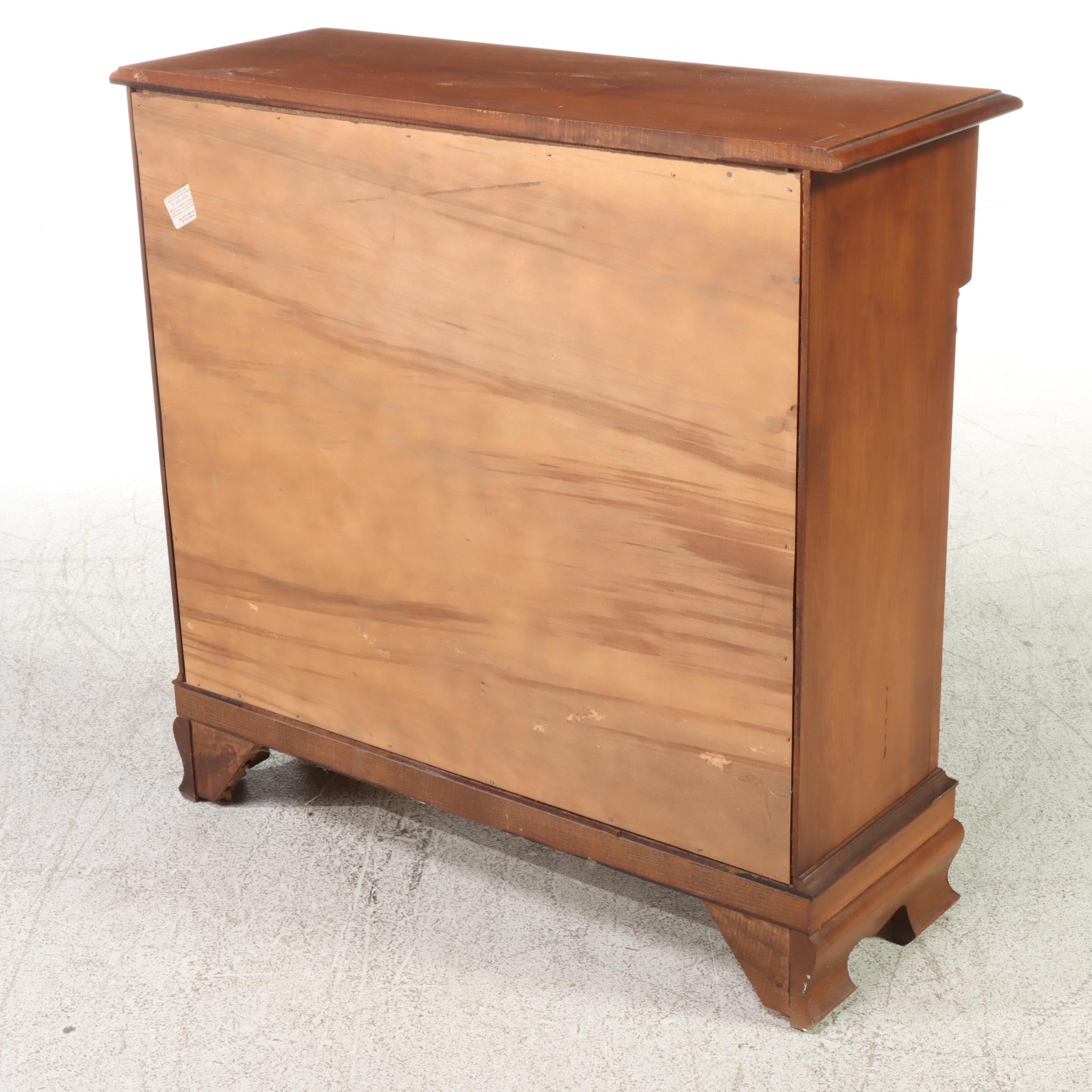 Tell City Chair Co. "Young Republic" Gilt-Stenciled Maple Console and Mirror