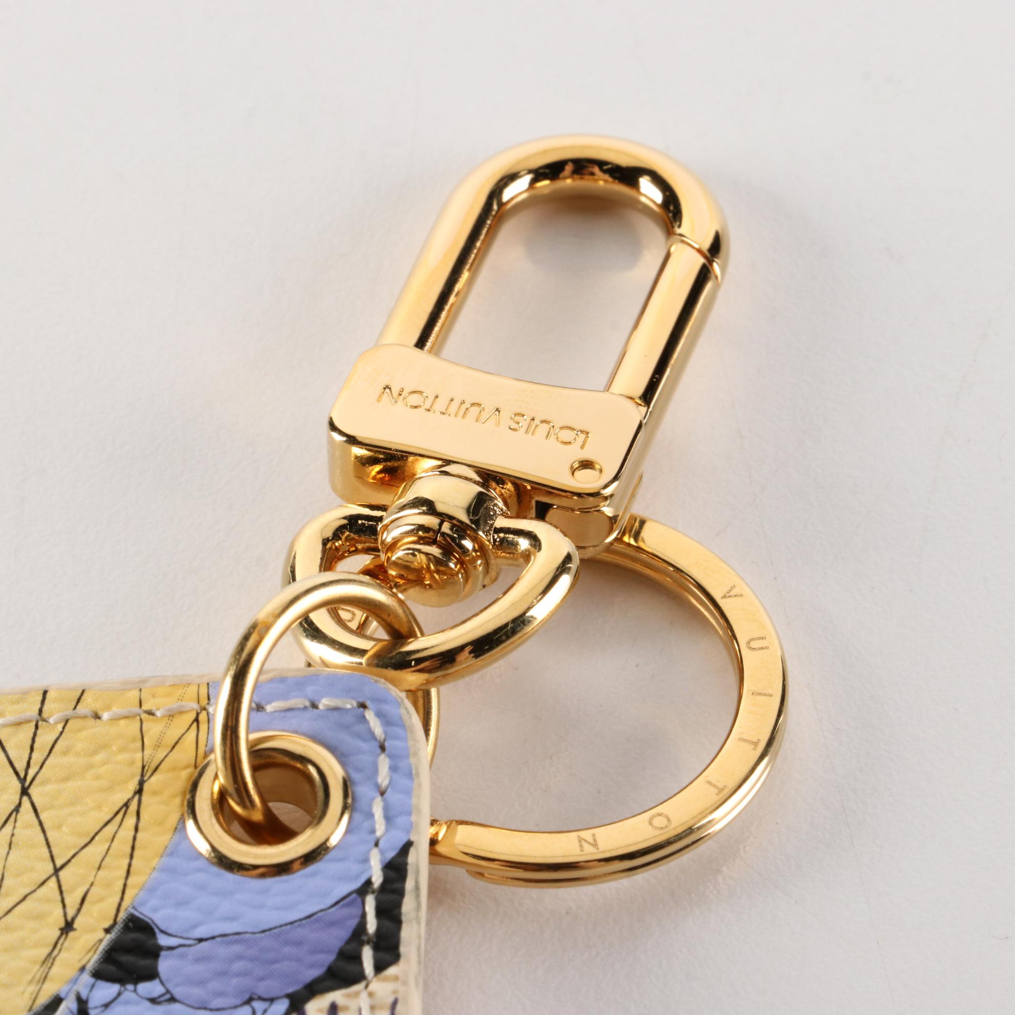 Louis Vuitton Illustre Balloon Key Ring in  Damier Azur Canvas and Leather