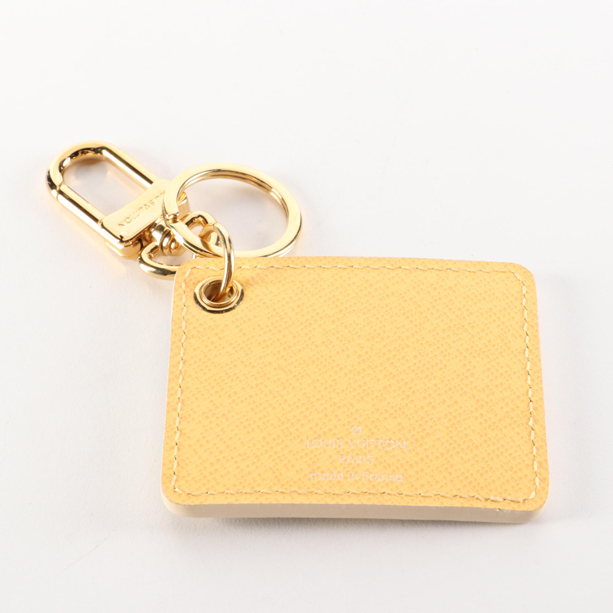 Louis Vuitton Illustre Balloon Key Ring in  Damier Azur Canvas and Leather