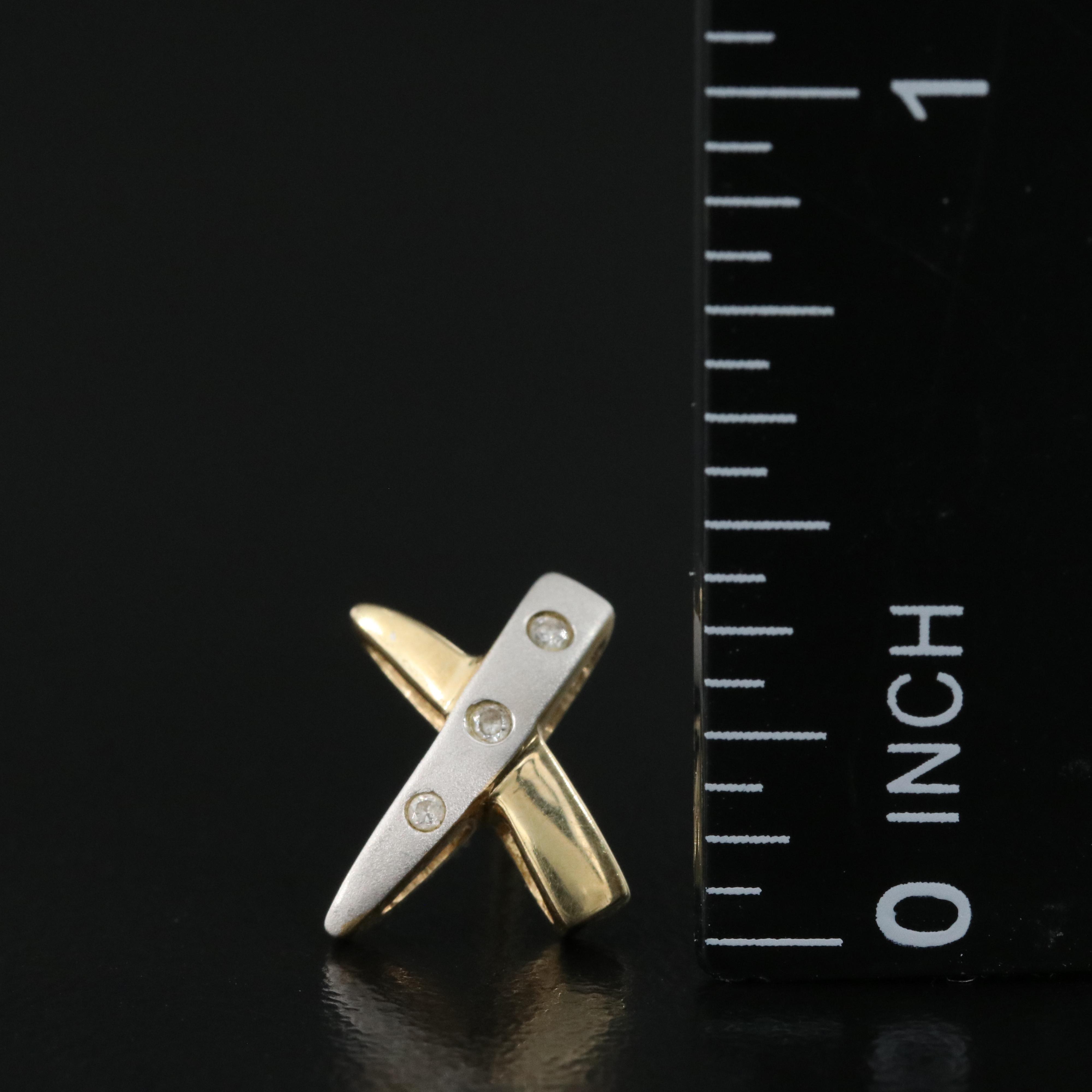 14K 0.06 CTW Diamond "X" Earrings