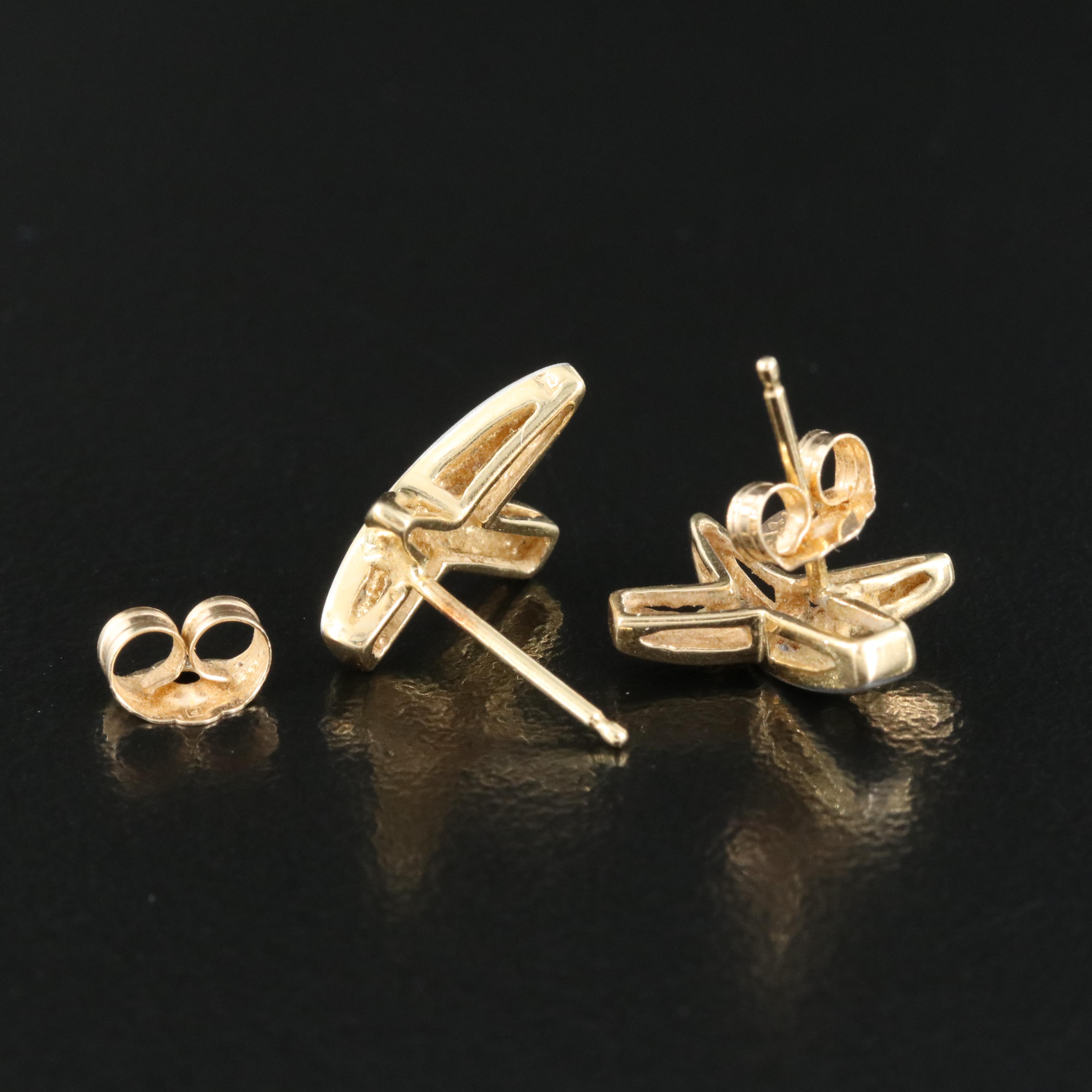 14K 0.06 CTW Diamond "X" Earrings