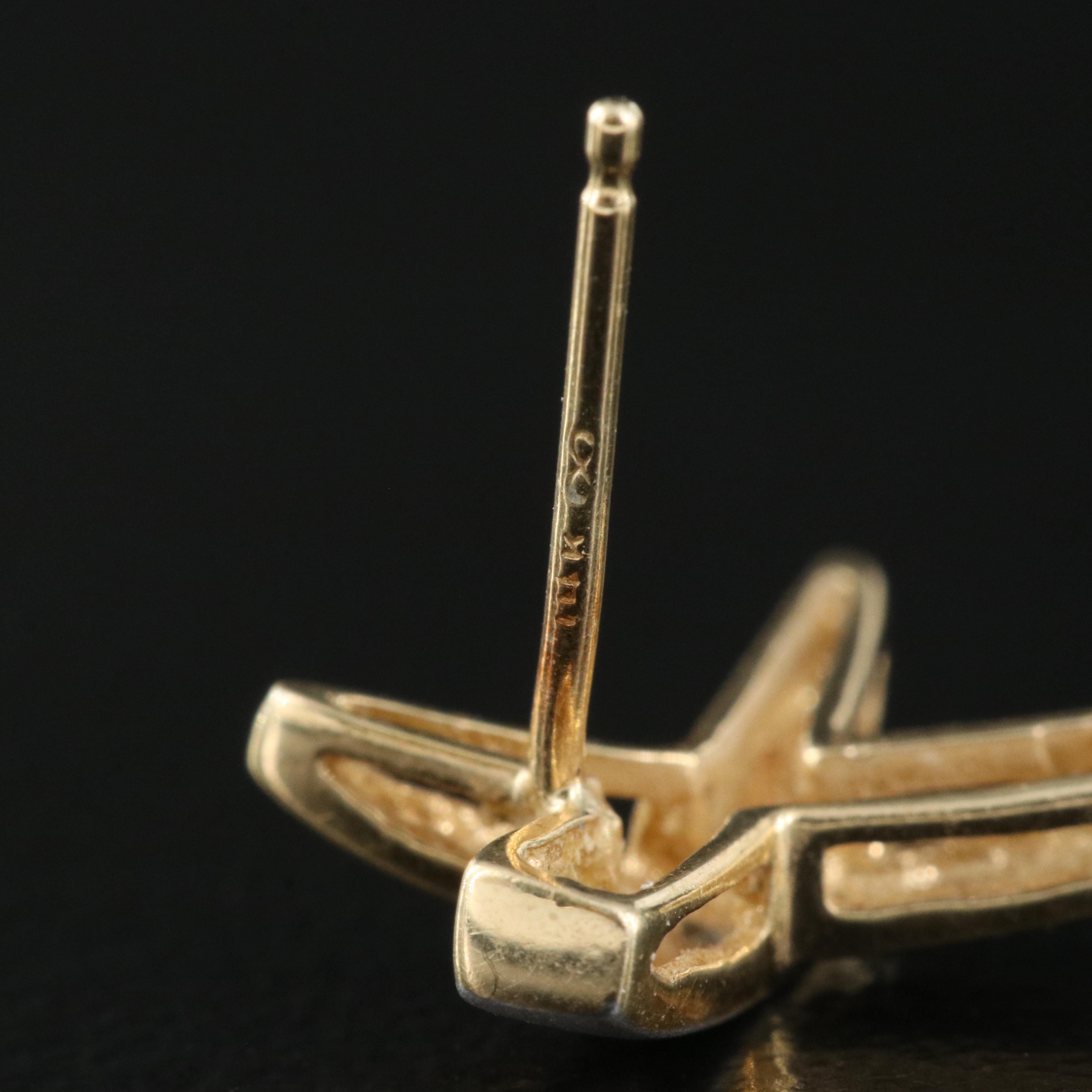14K 0.06 CTW Diamond "X" Earrings