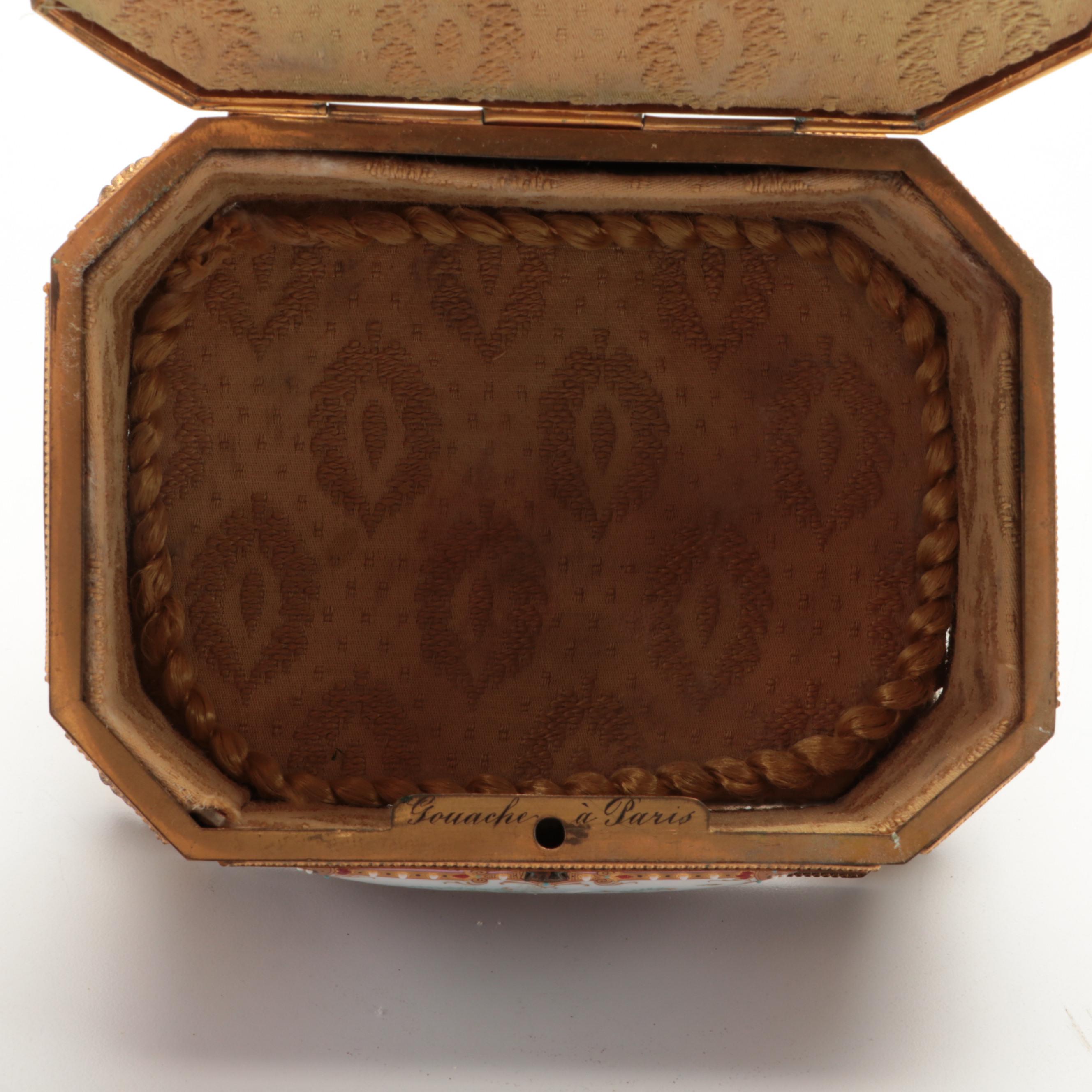 French Sèvres Style Fond Rose Porcelain Ormolu Mounted Jewel Casket, 19th C.