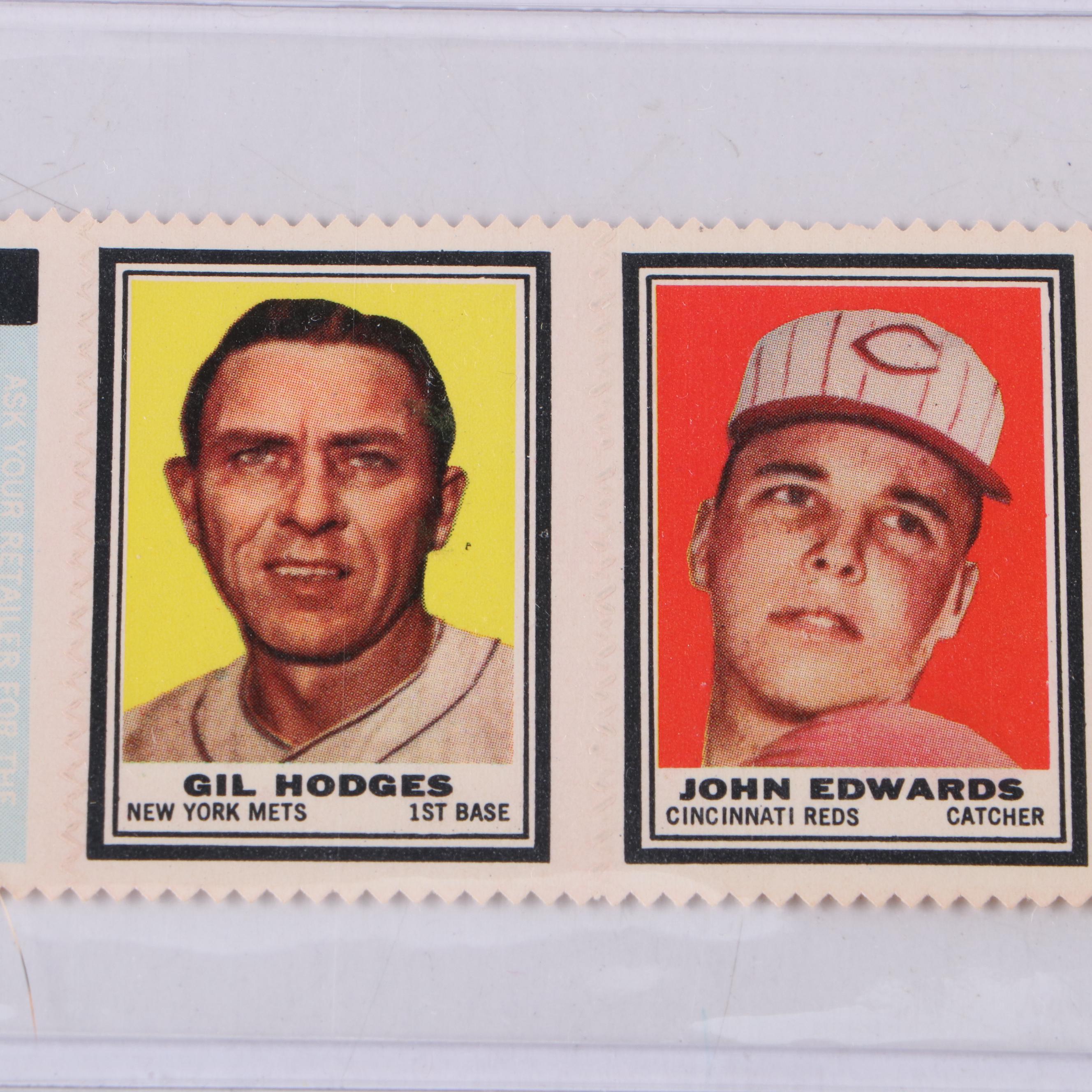 Topps and More Baseball Stamps with Juan Marichal, Gil Hodges, 1940s–1960s