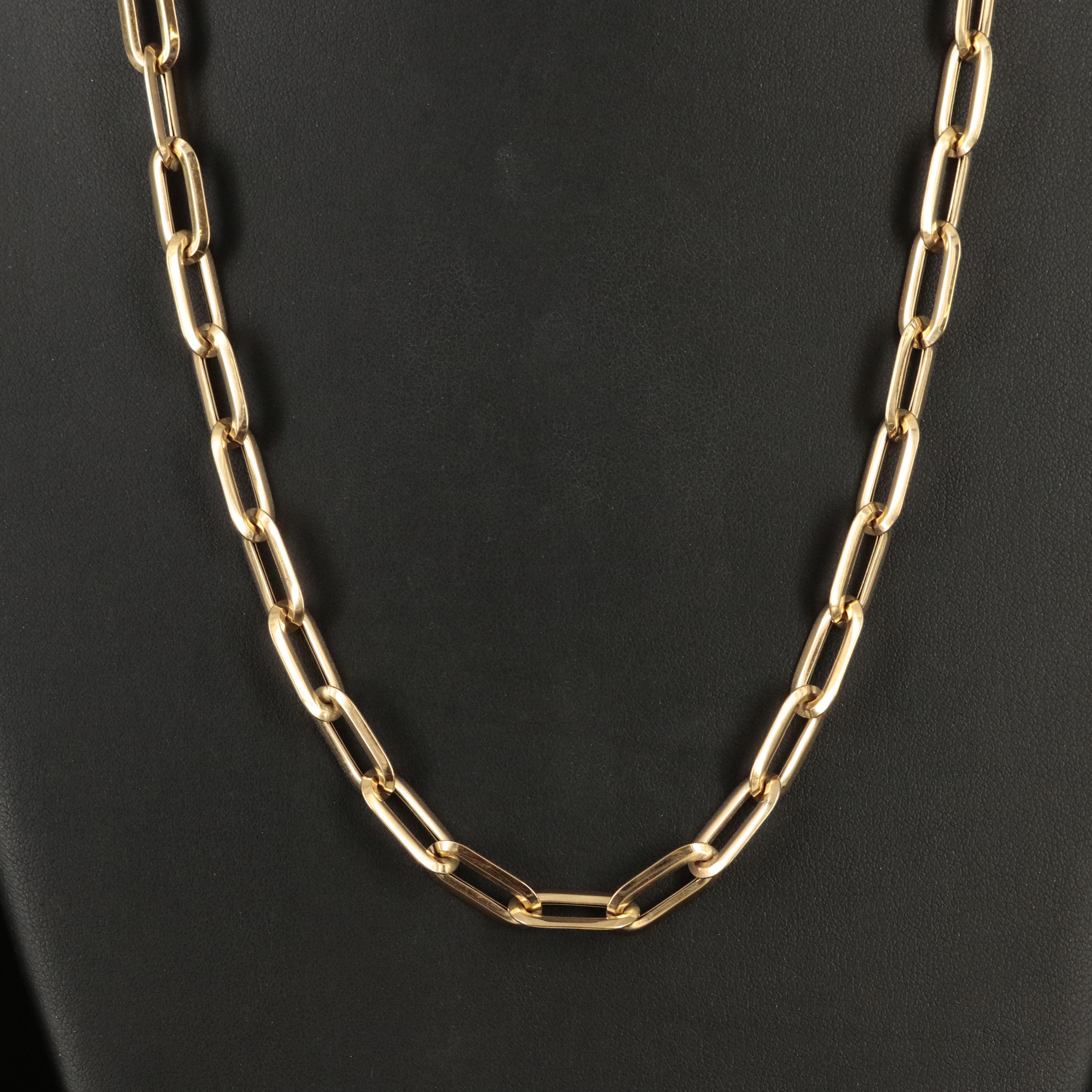 Italian 18K Paper Clip Chain Necklace