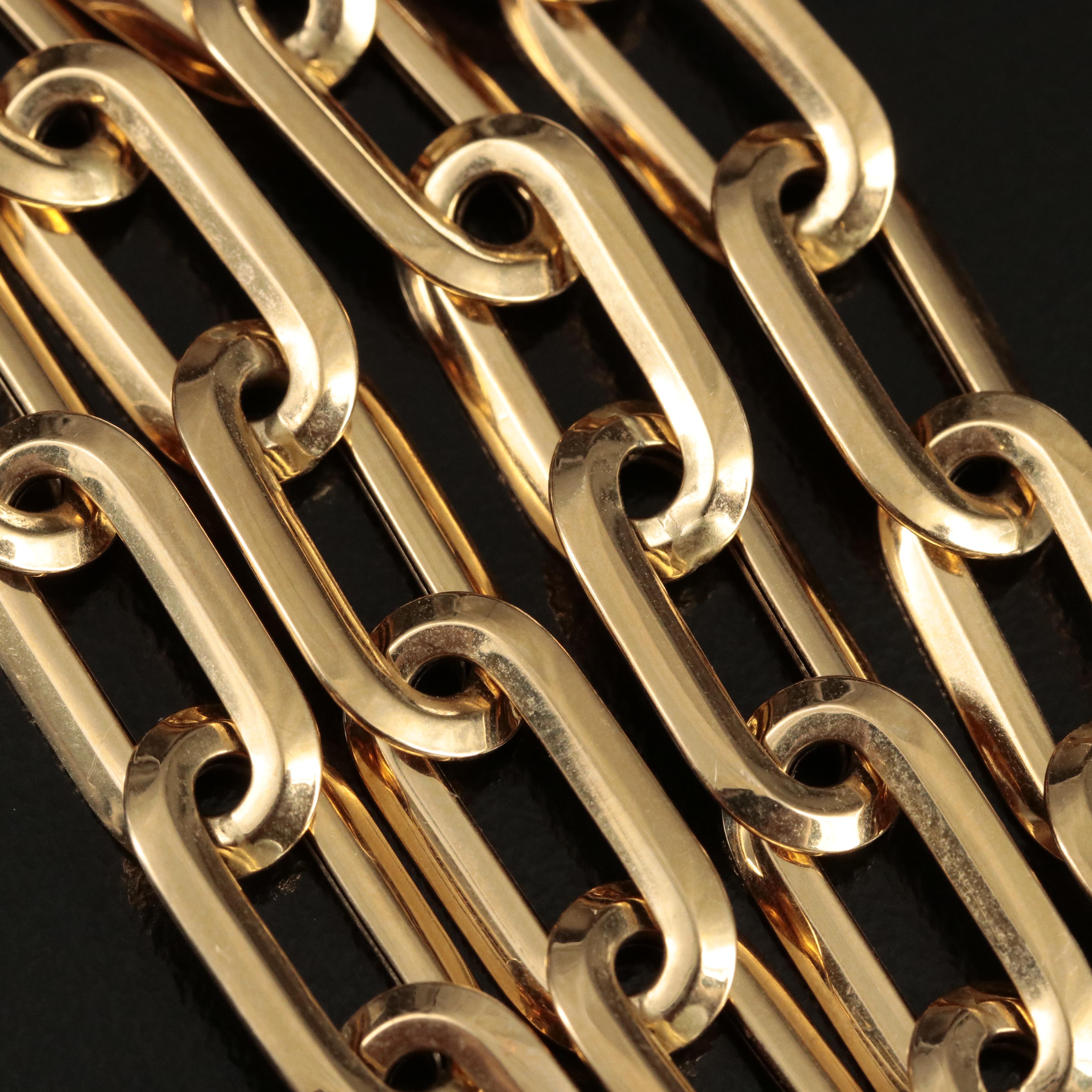 Italian 18K Paper Clip Chain Necklace