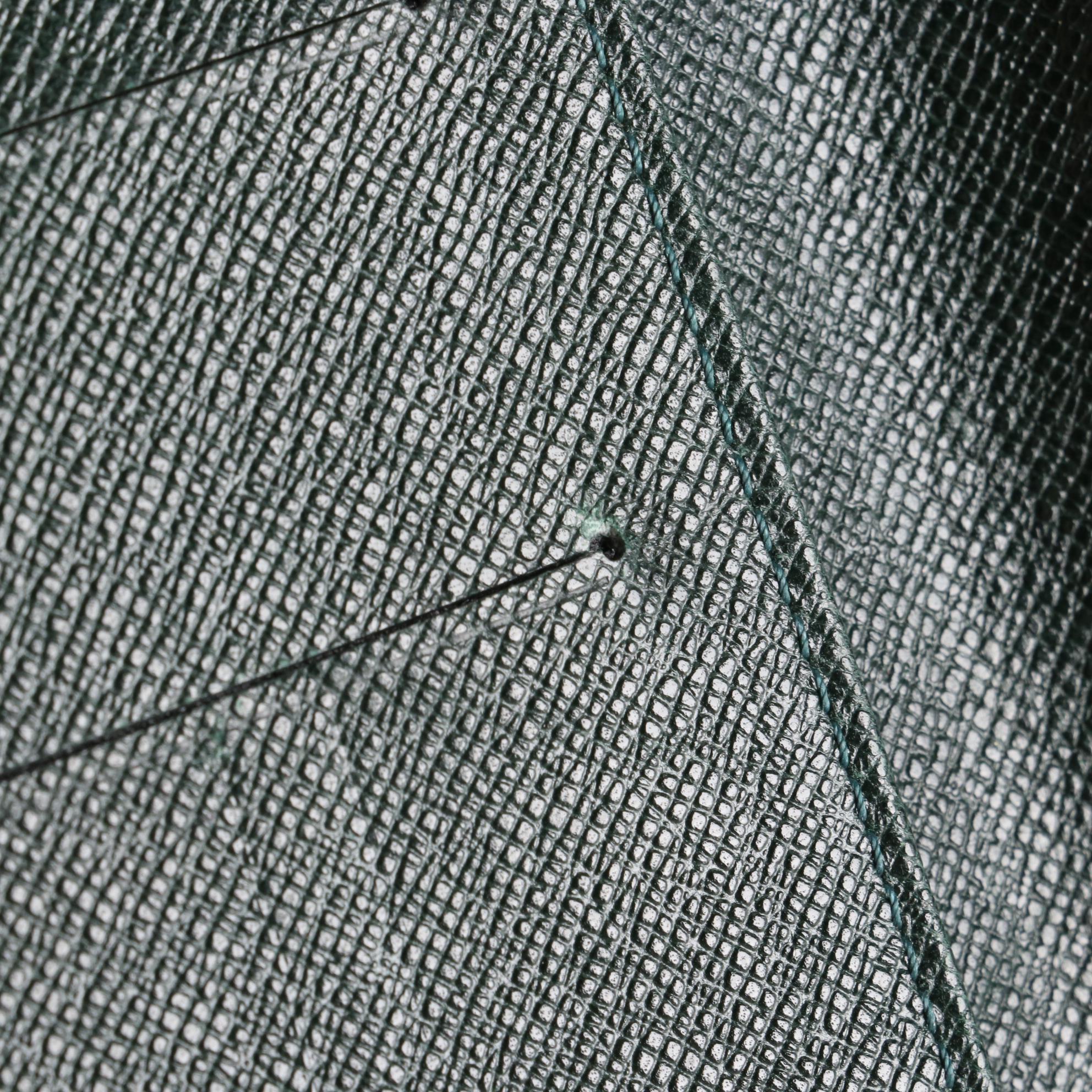 Louis Vuitton Vertical Bifold Wallet Checkbook Holder in Épicéa Taïga Leather