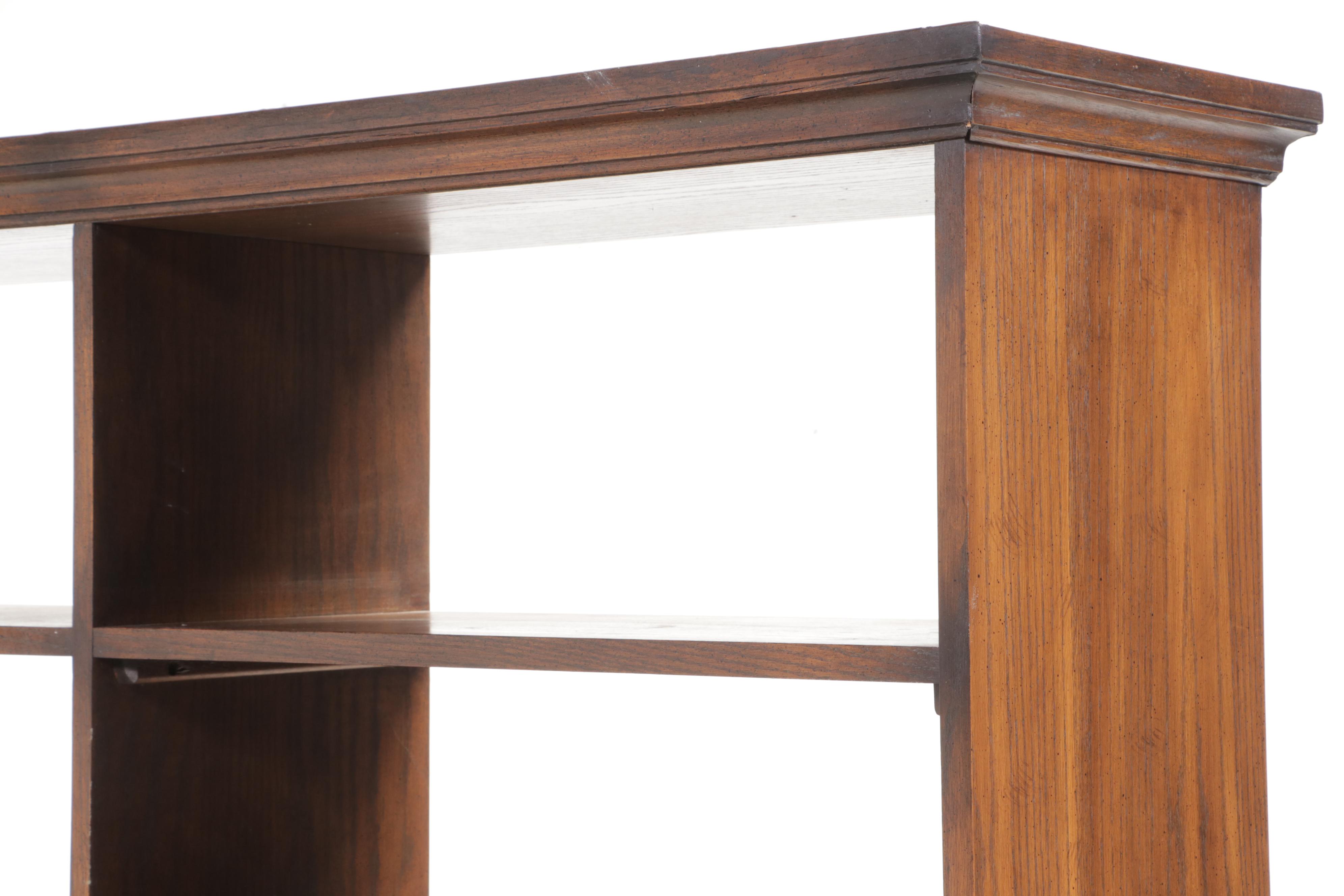 Mediterranean Style Oak Secretary Bookcase/Room Divider