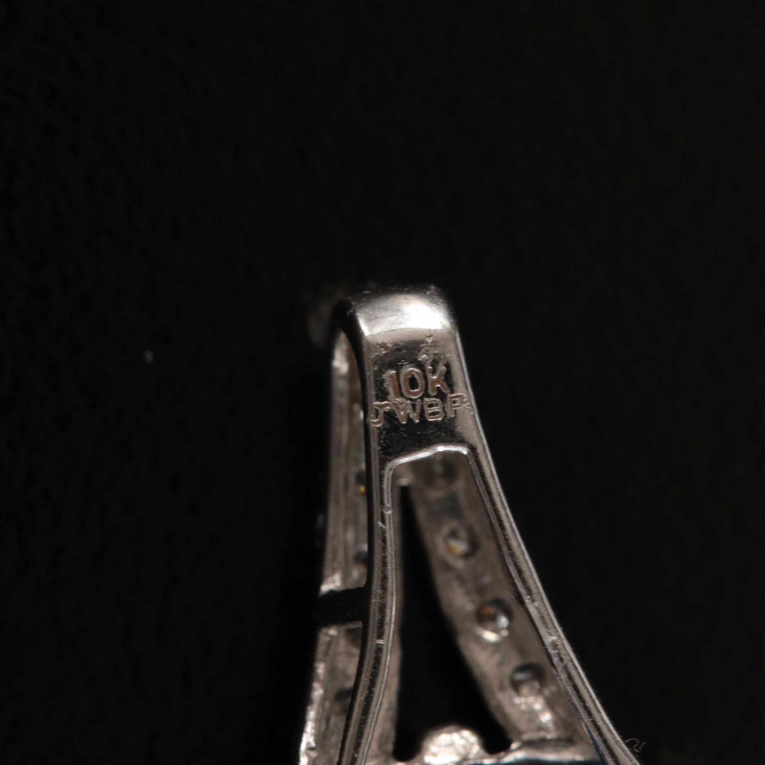 10K Sapphire and Diamond Pendant