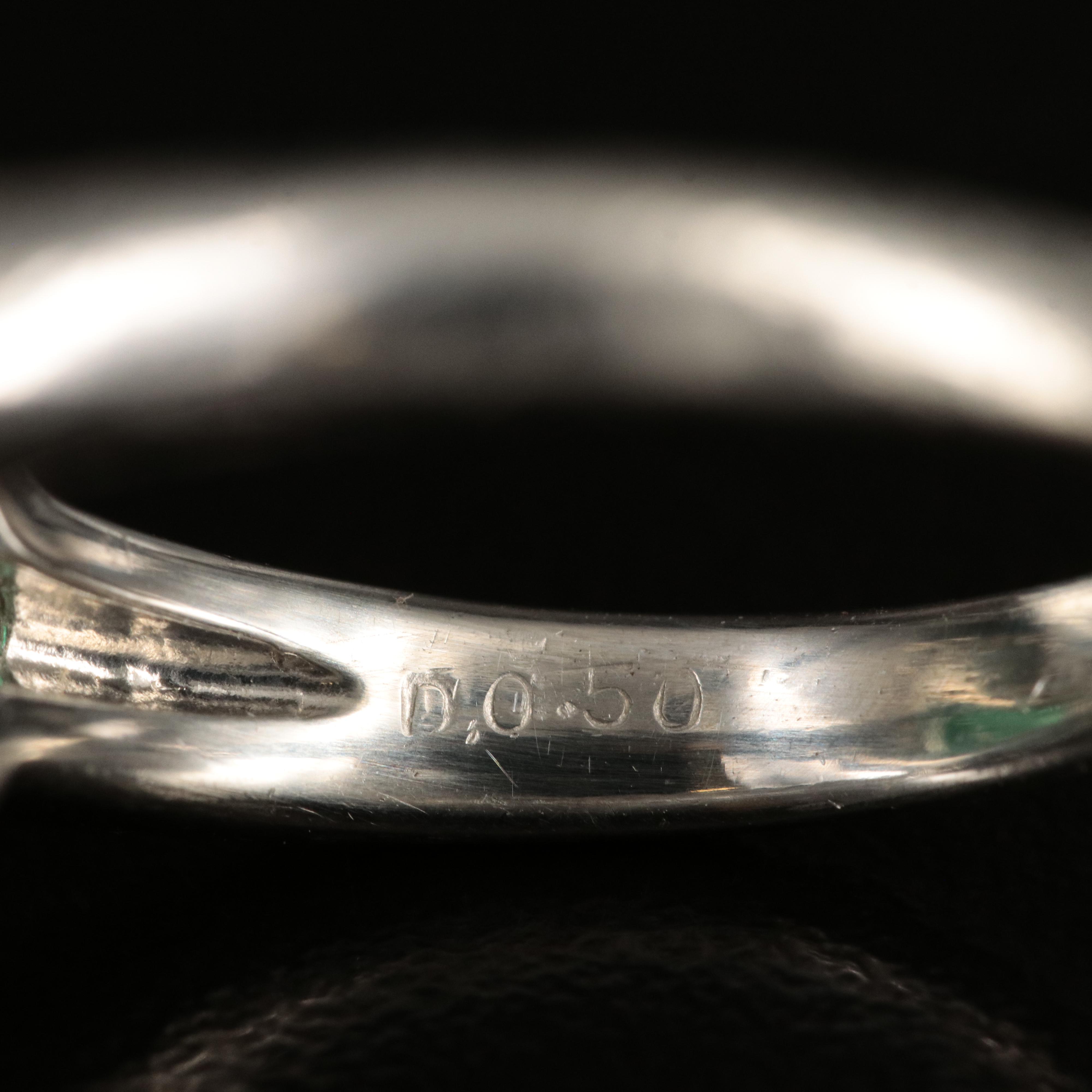 Platinum 4.24 CT Emerald and Diamond Ring with GIA Report