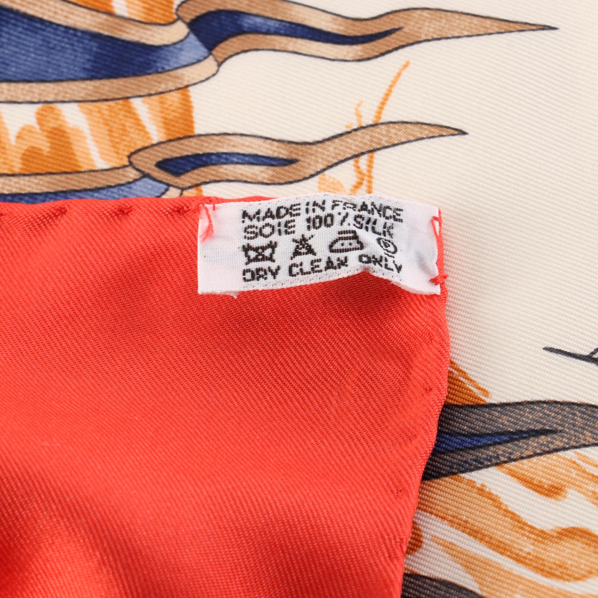 Hermès ''Vive le Vent" Scarf 90 in Silk Twill