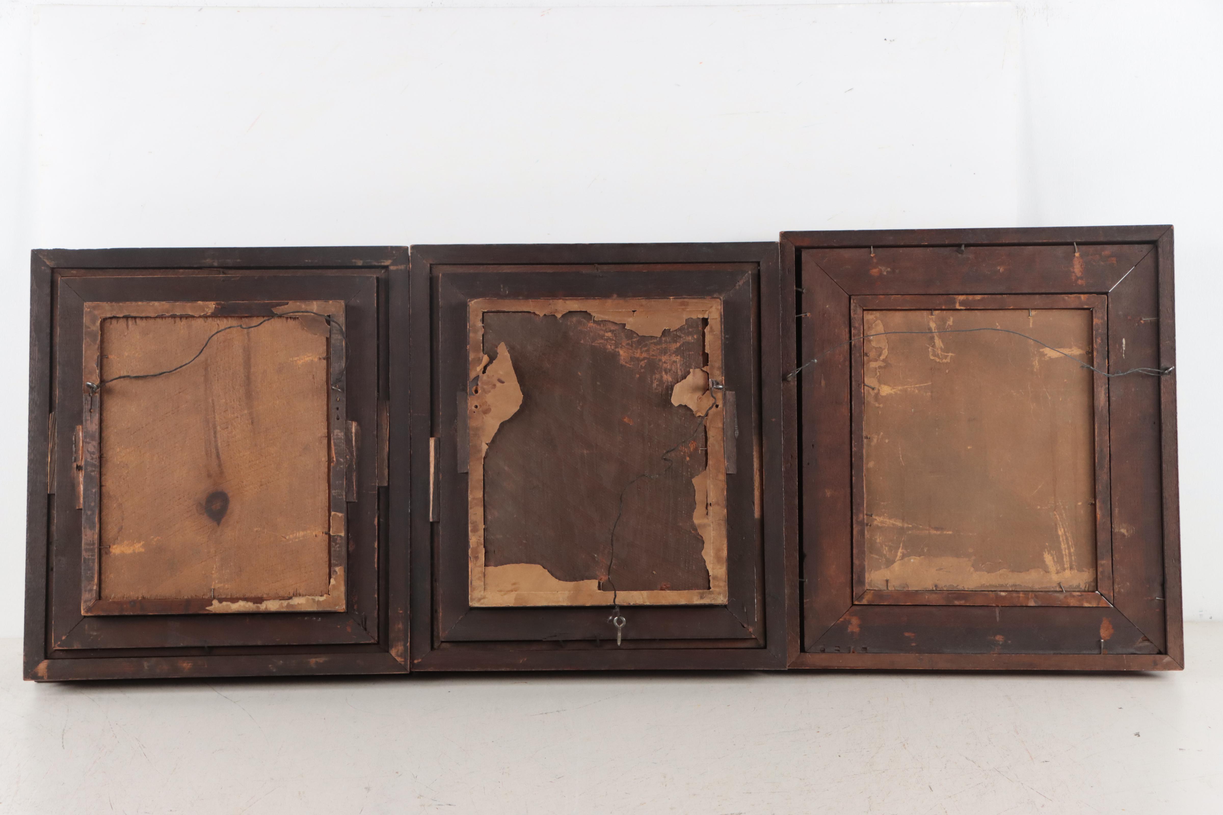 Color Halftones of Floral Bouquets, Early 20th Century