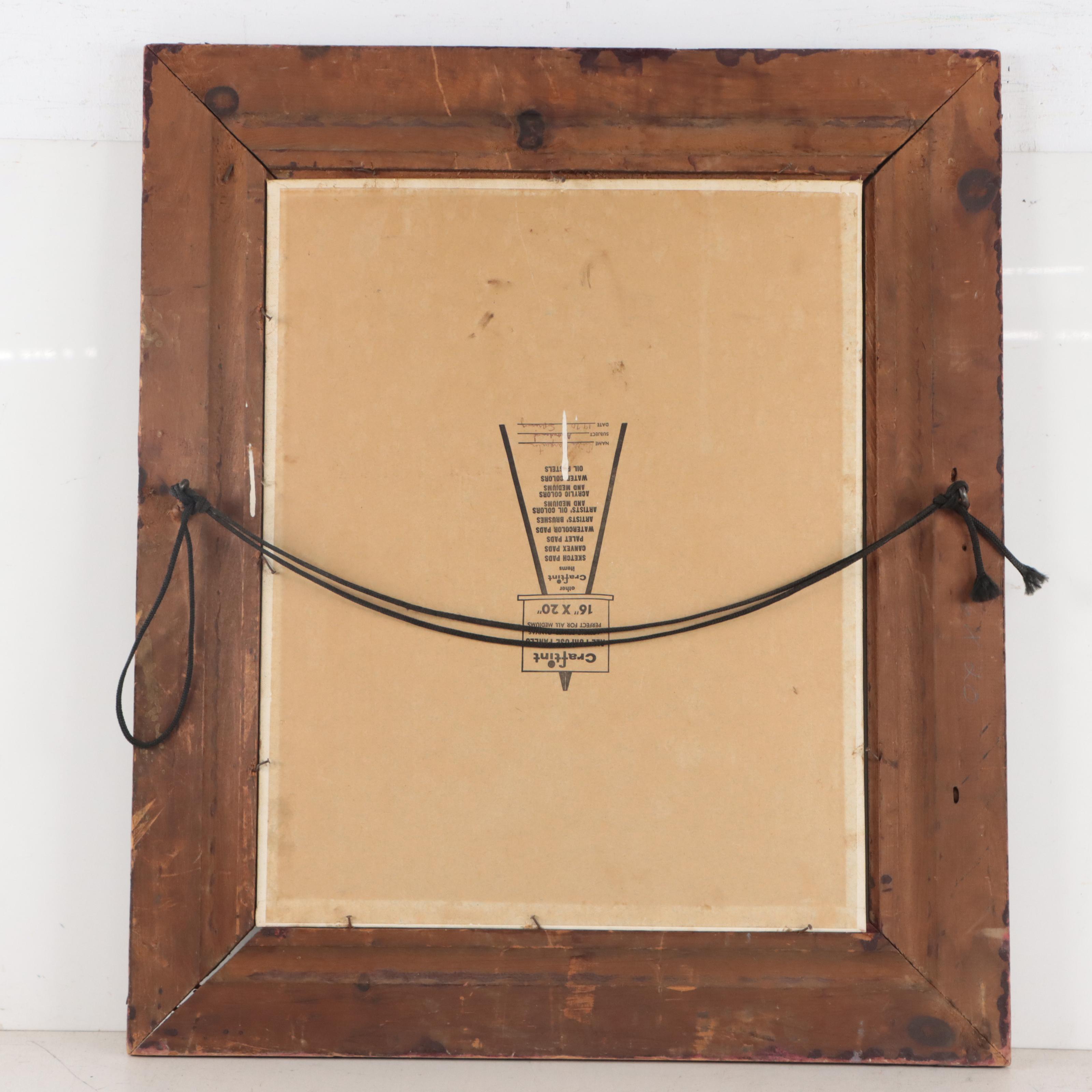 Dixie Carpenter Oil Painting of a Baby Portrait, 1970