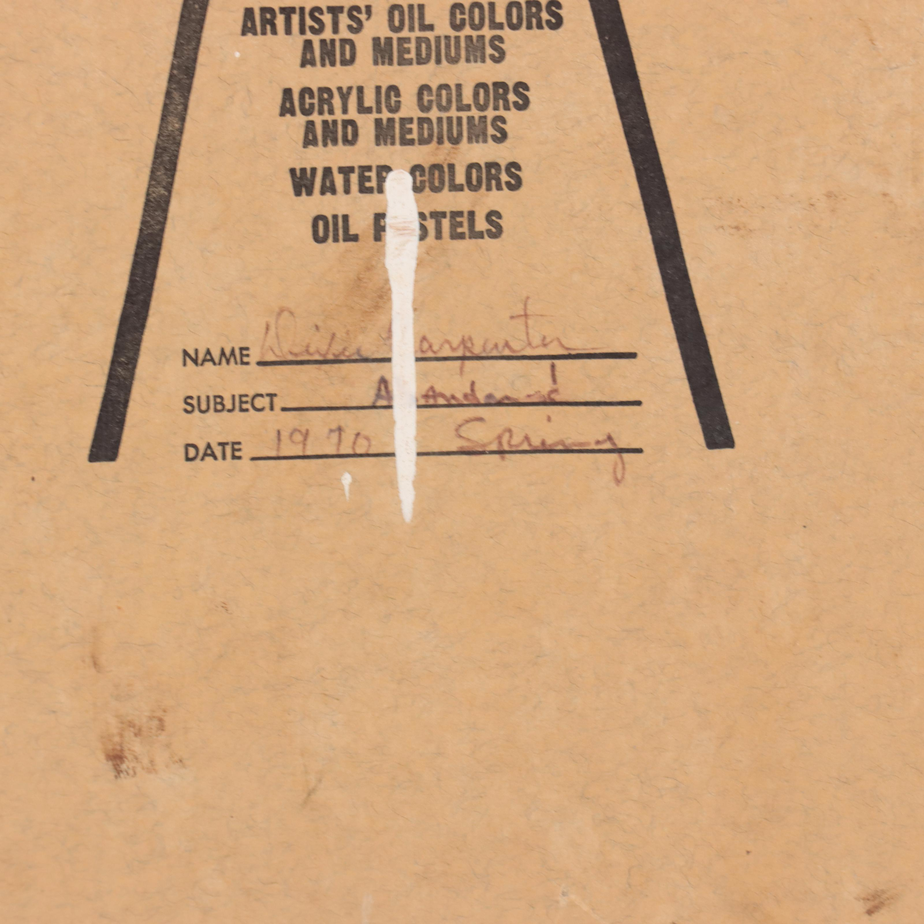 Dixie Carpenter Oil Painting of a Baby Portrait, 1970