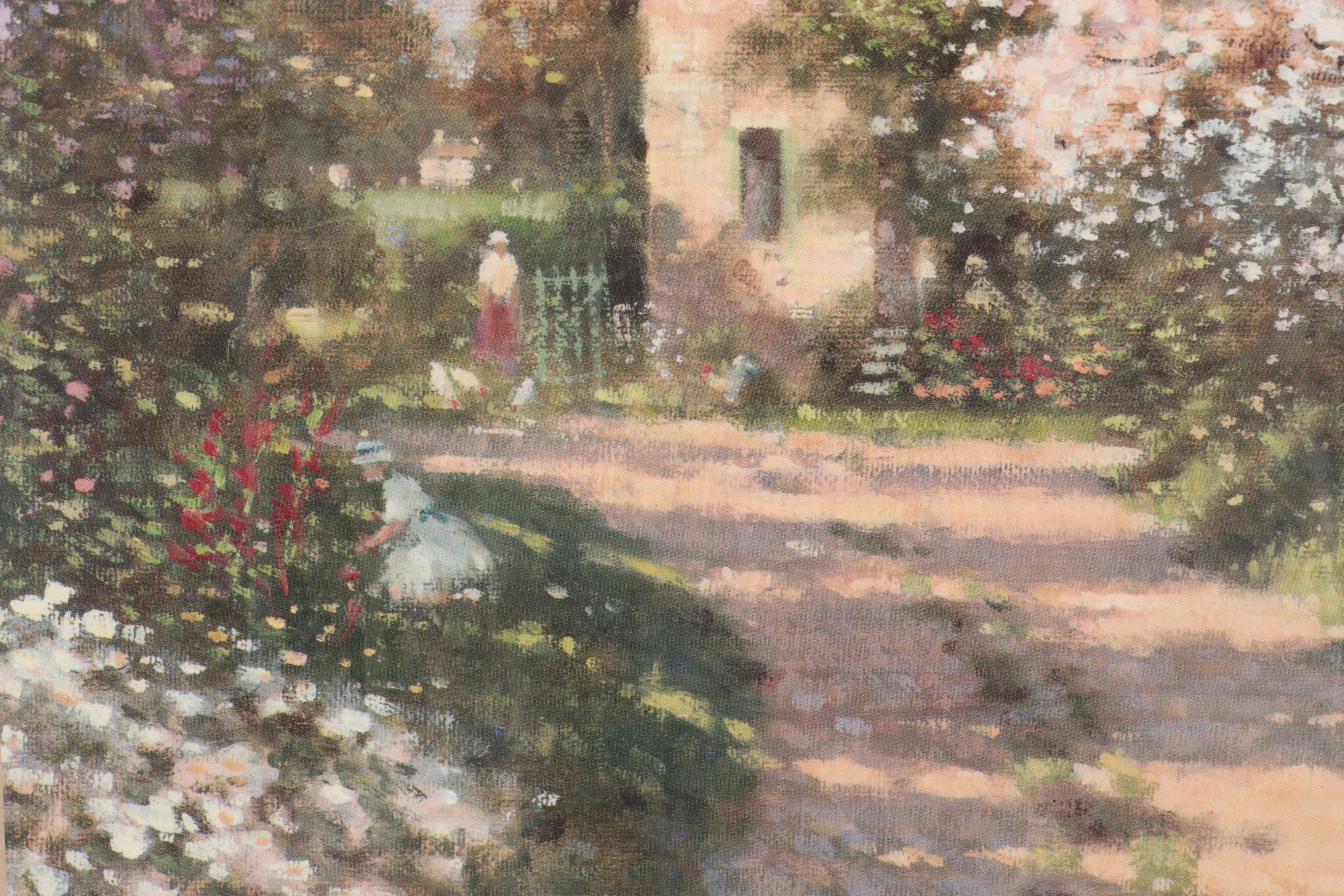 Offset Lithograph of Lakeside Cottage After David Garcia