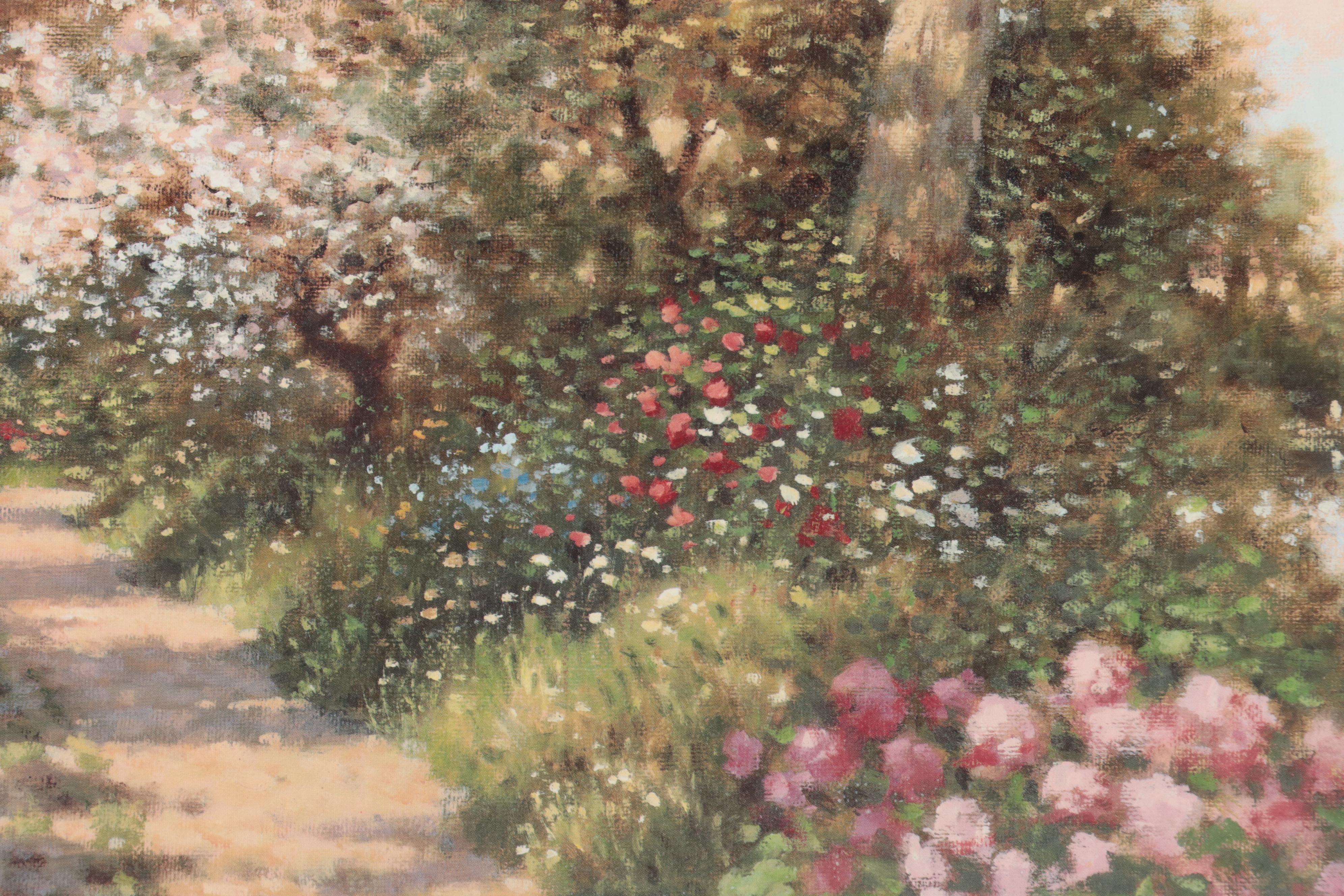 Offset Lithograph of Lakeside Cottage After David Garcia