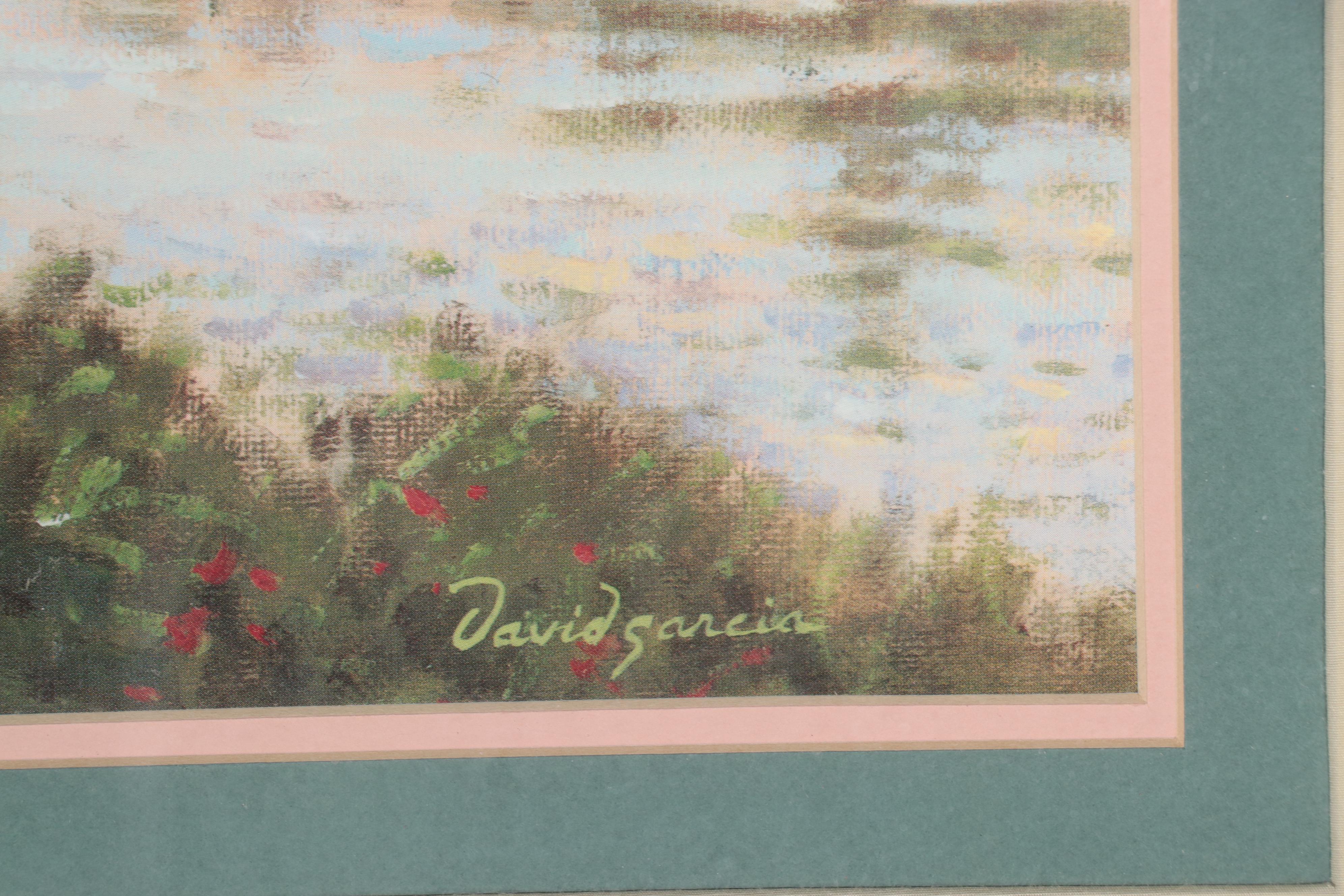 Offset Lithograph of Lakeside Cottage After David Garcia