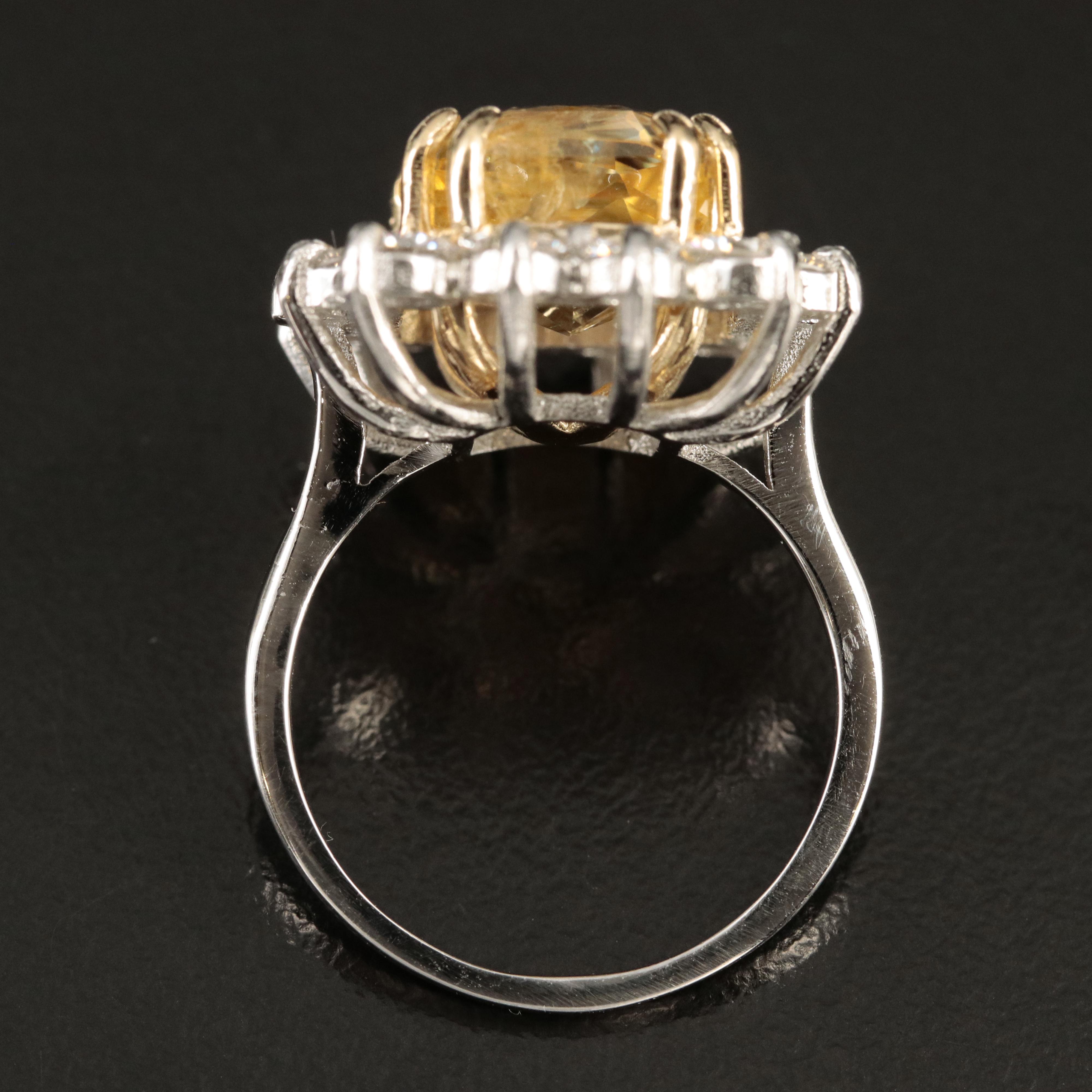 Platinum 9.19 CT Unheated Sapphire and 1.76 CTW Diamond Ring with GIA Report